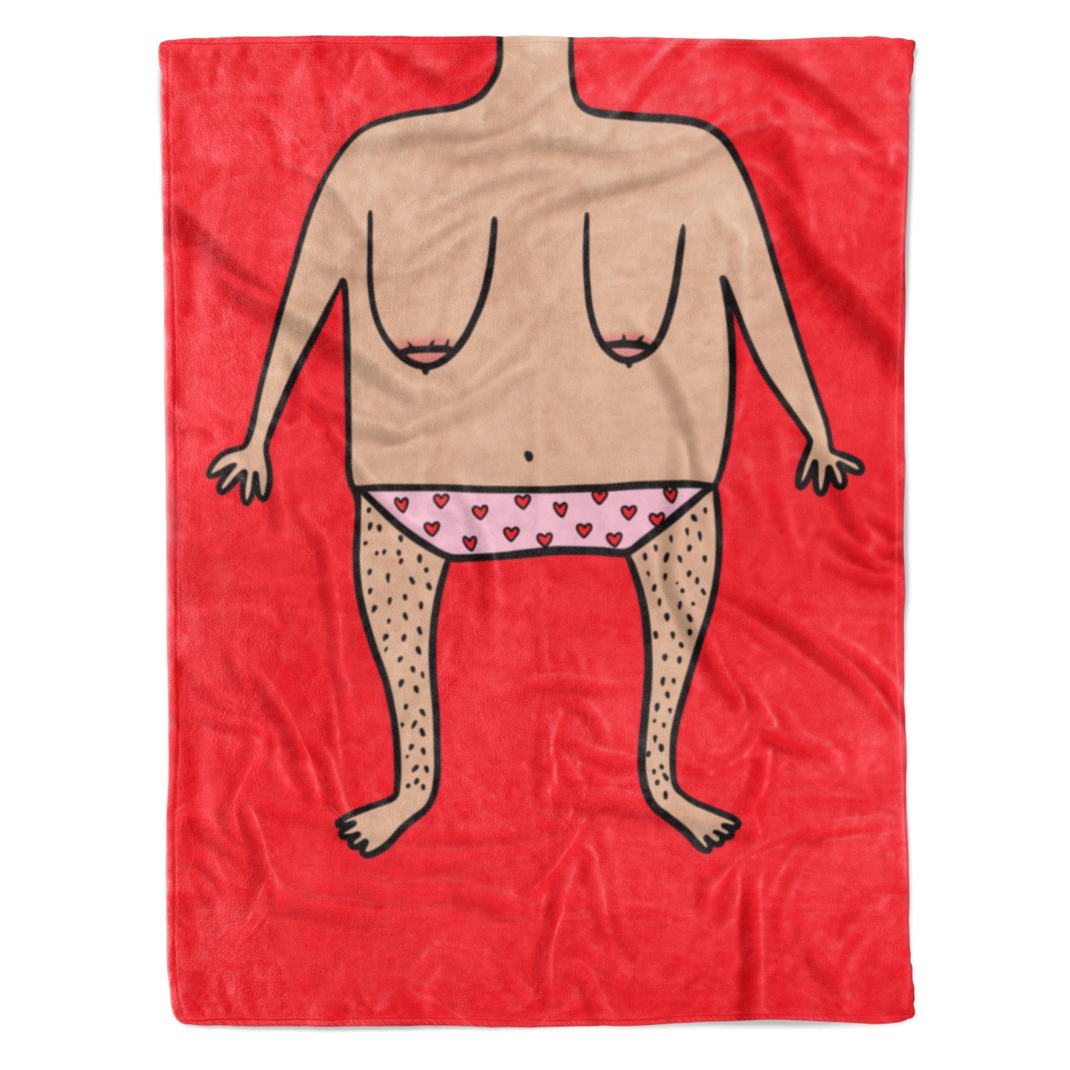 Funny Nude Doodle Personalised Blanket
