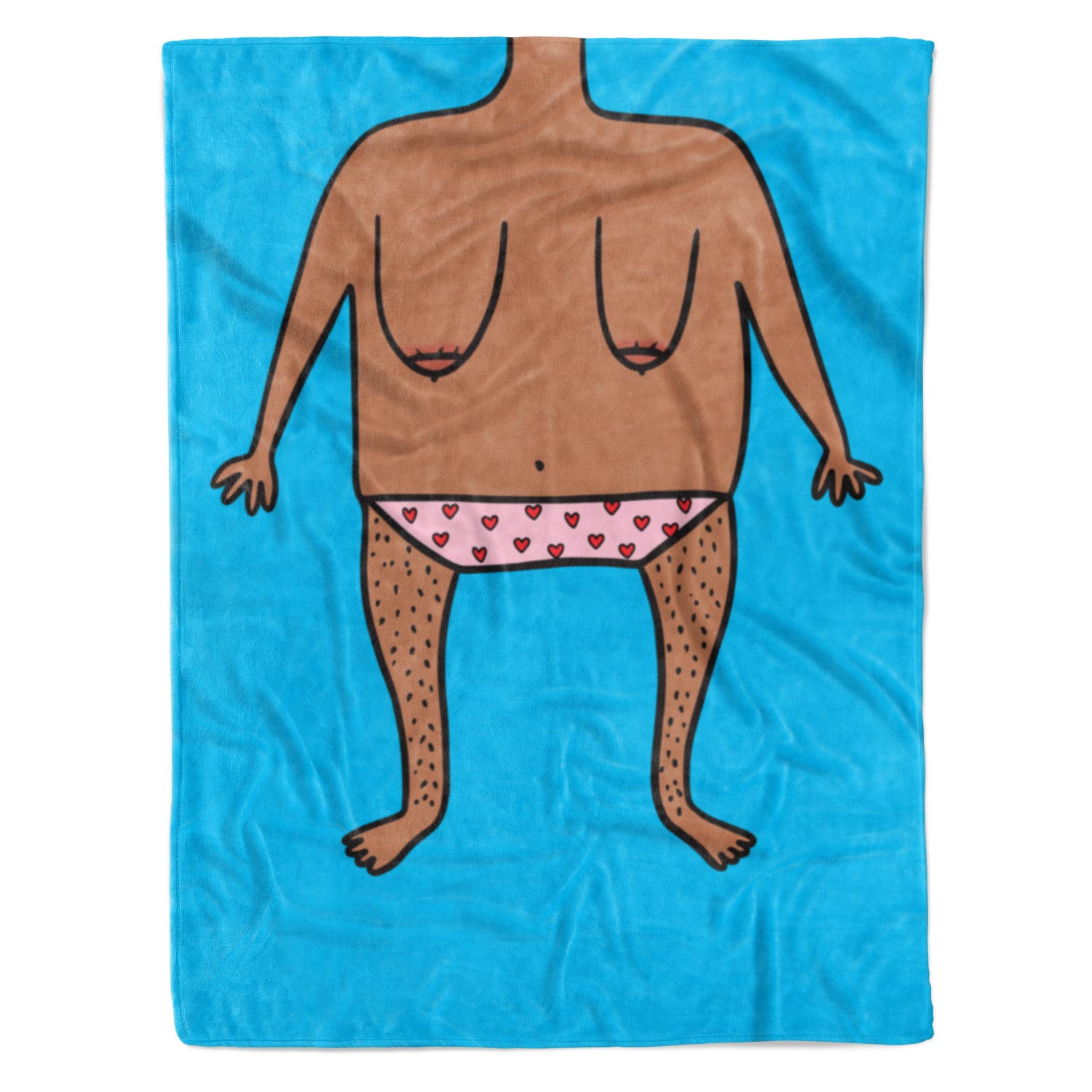 Funny Nude Doodle Personalised Blanket
