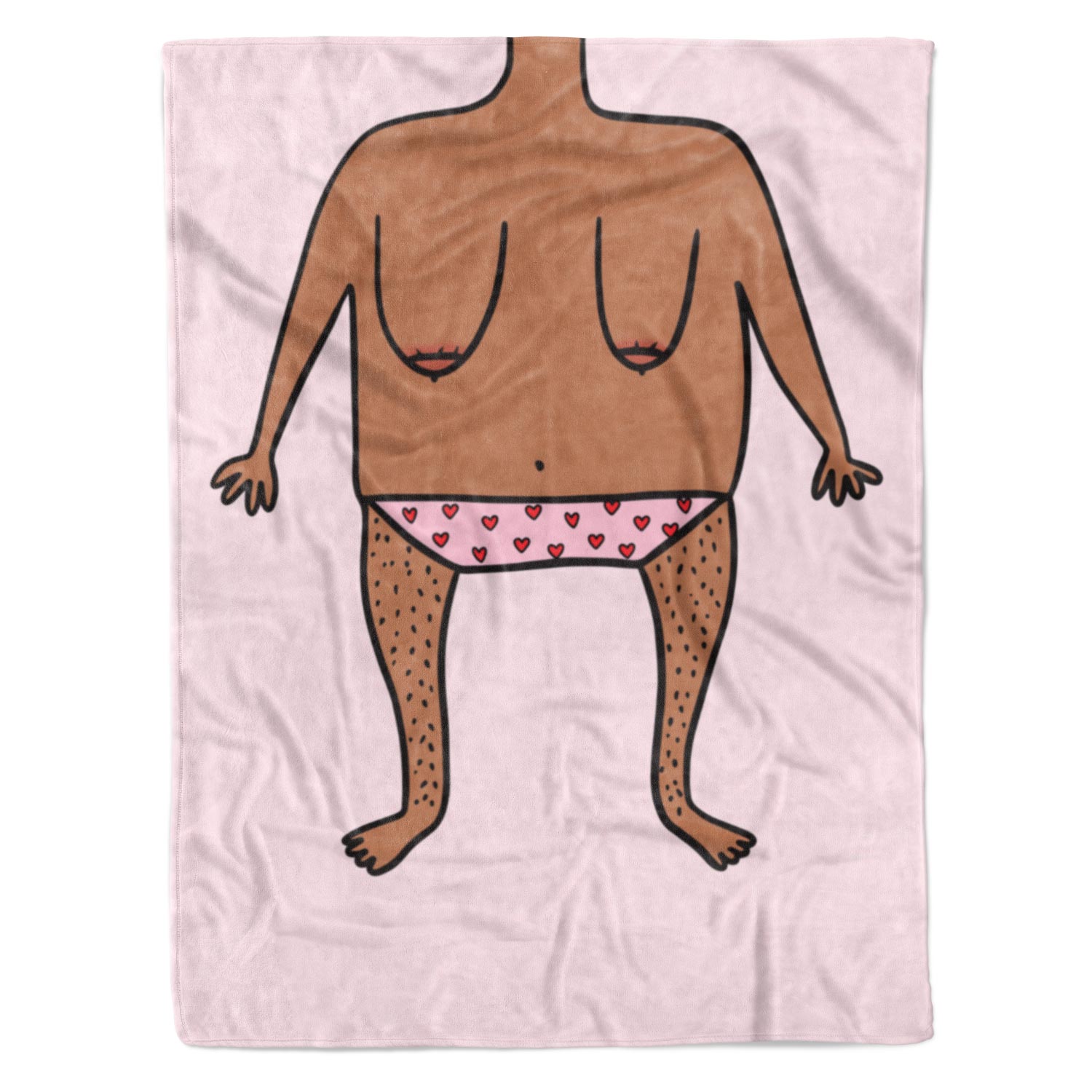 Funny Nude Doodle Personalised Blanket