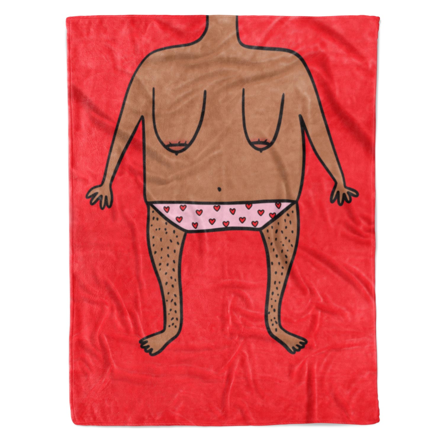 Funny Nude Doodle Personalised Blanket