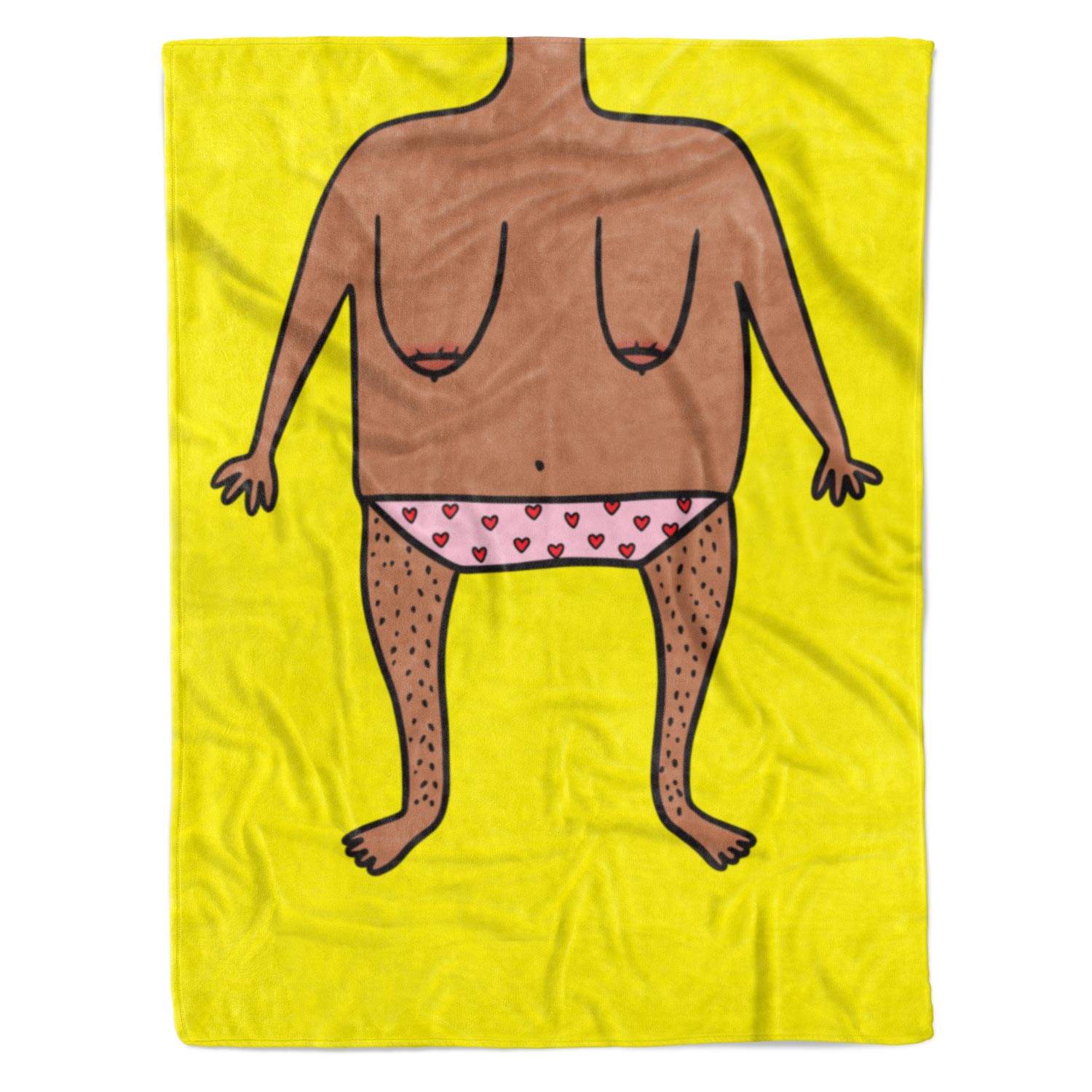 Funny Nude Doodle Personalised Blanket