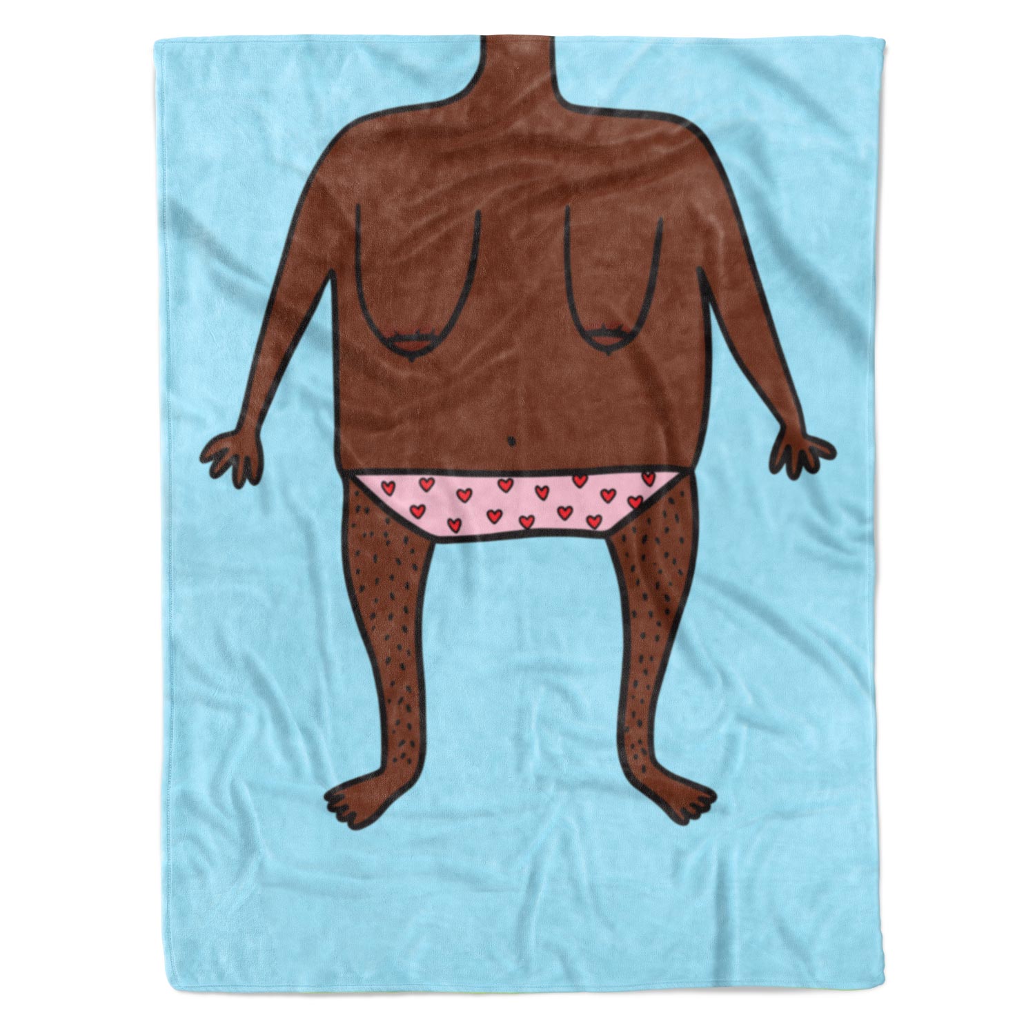 Funny Nude Doodle Personalised Blanket