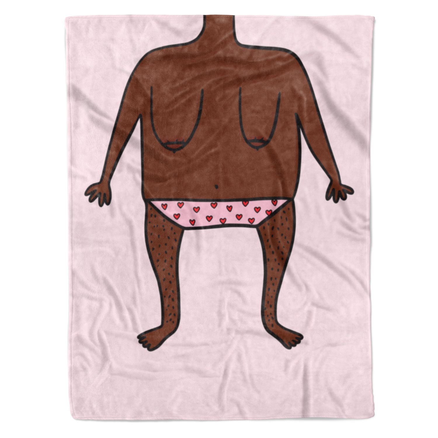 Funny Nude Doodle Personalised Blanket