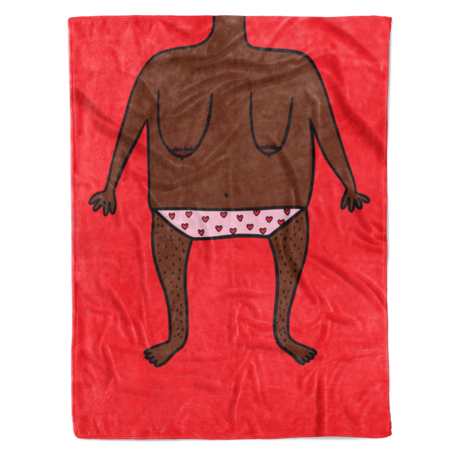 Funny Nude Doodle Personalised Blanket