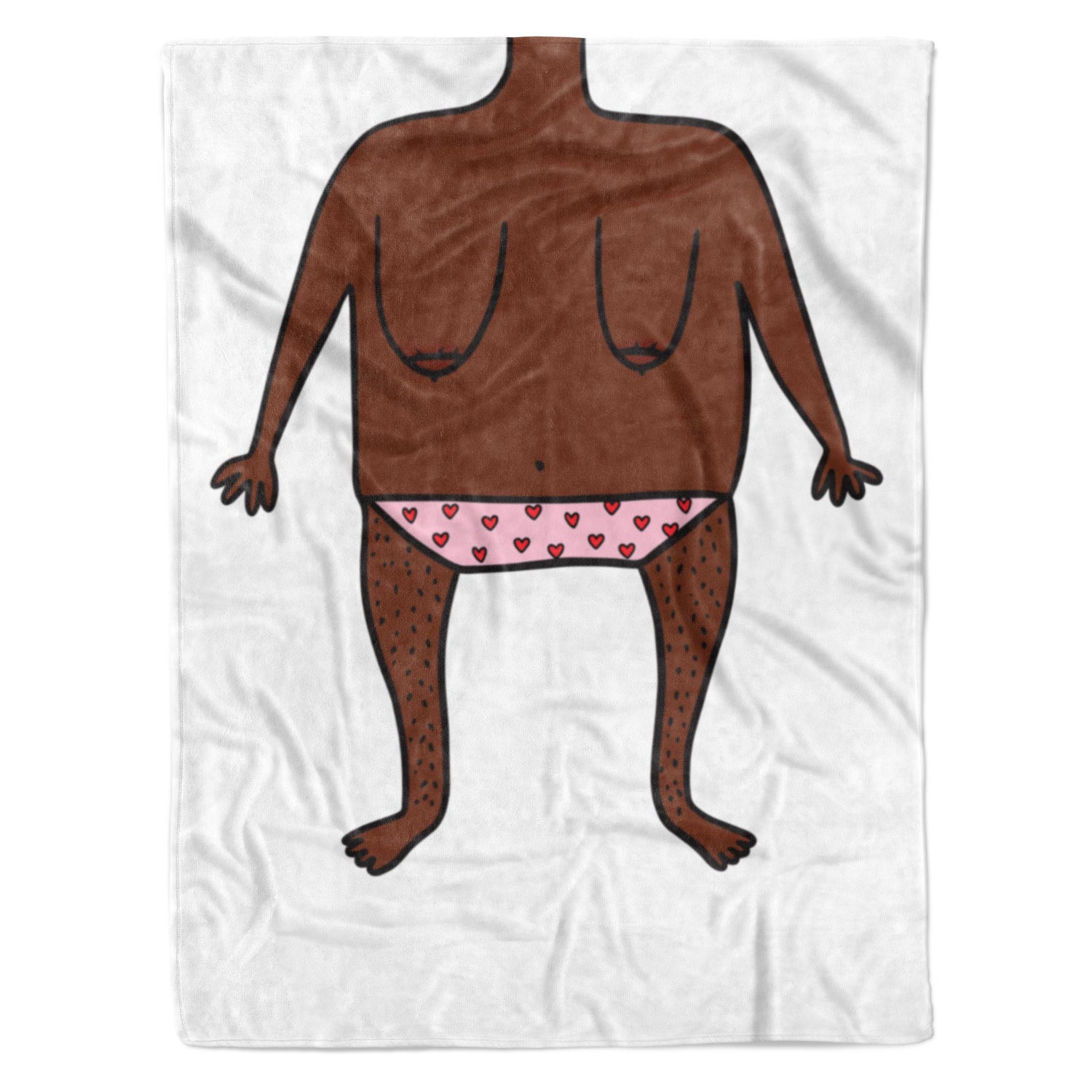 Funny Nude Doodle Personalised Blanket