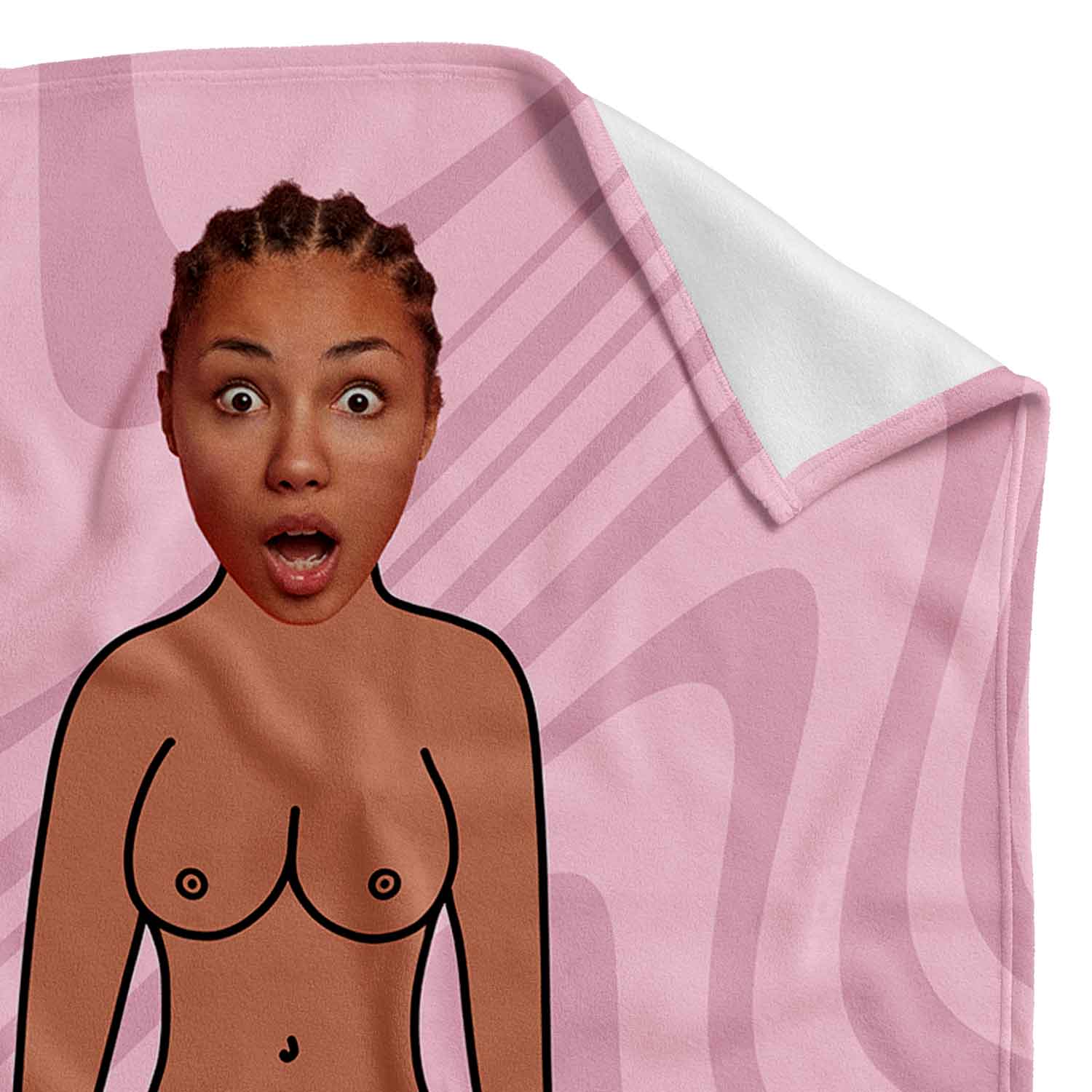 Birthday Suit Woman Funny Personalised Blanket