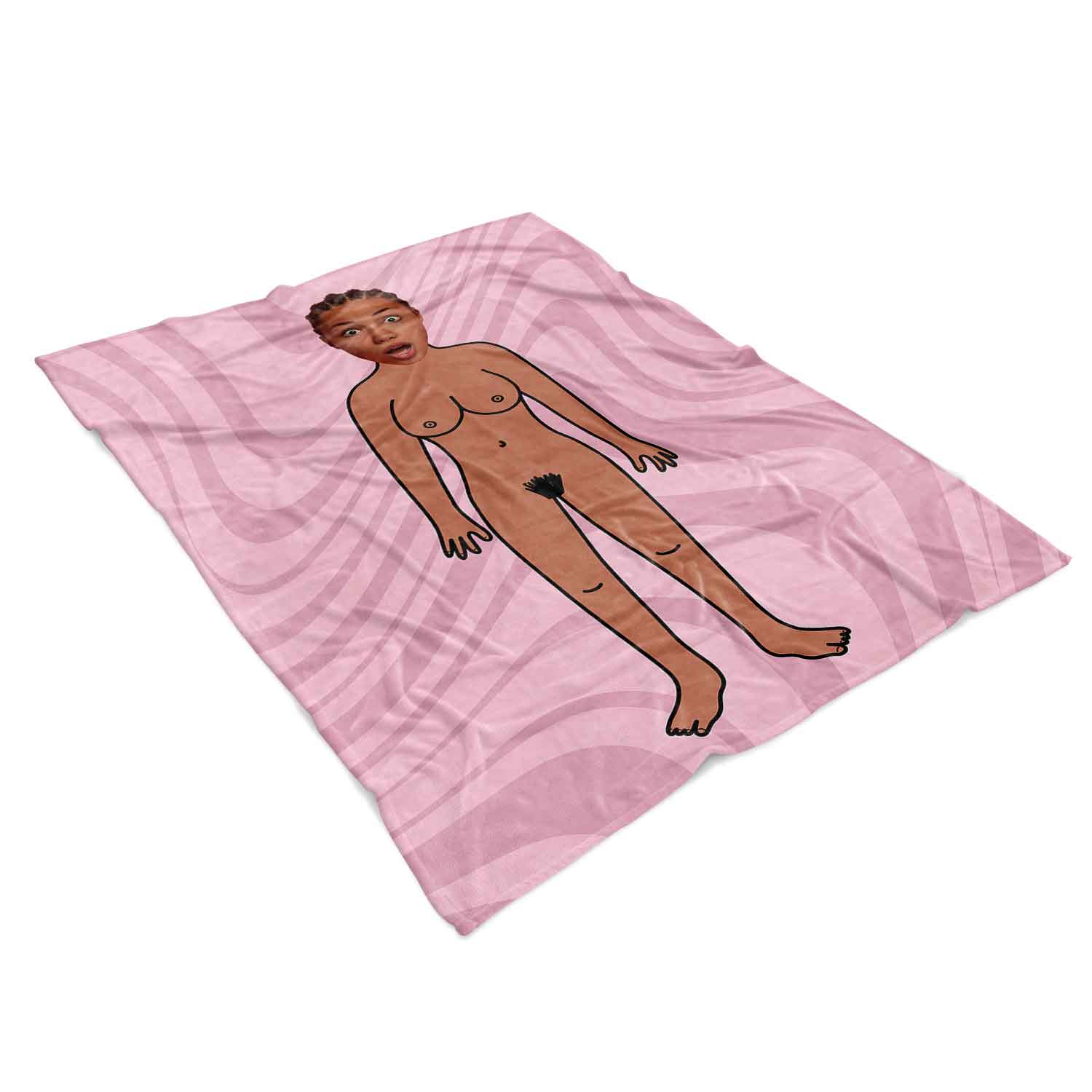 Birthday Suit Woman Funny Personalised Blanket