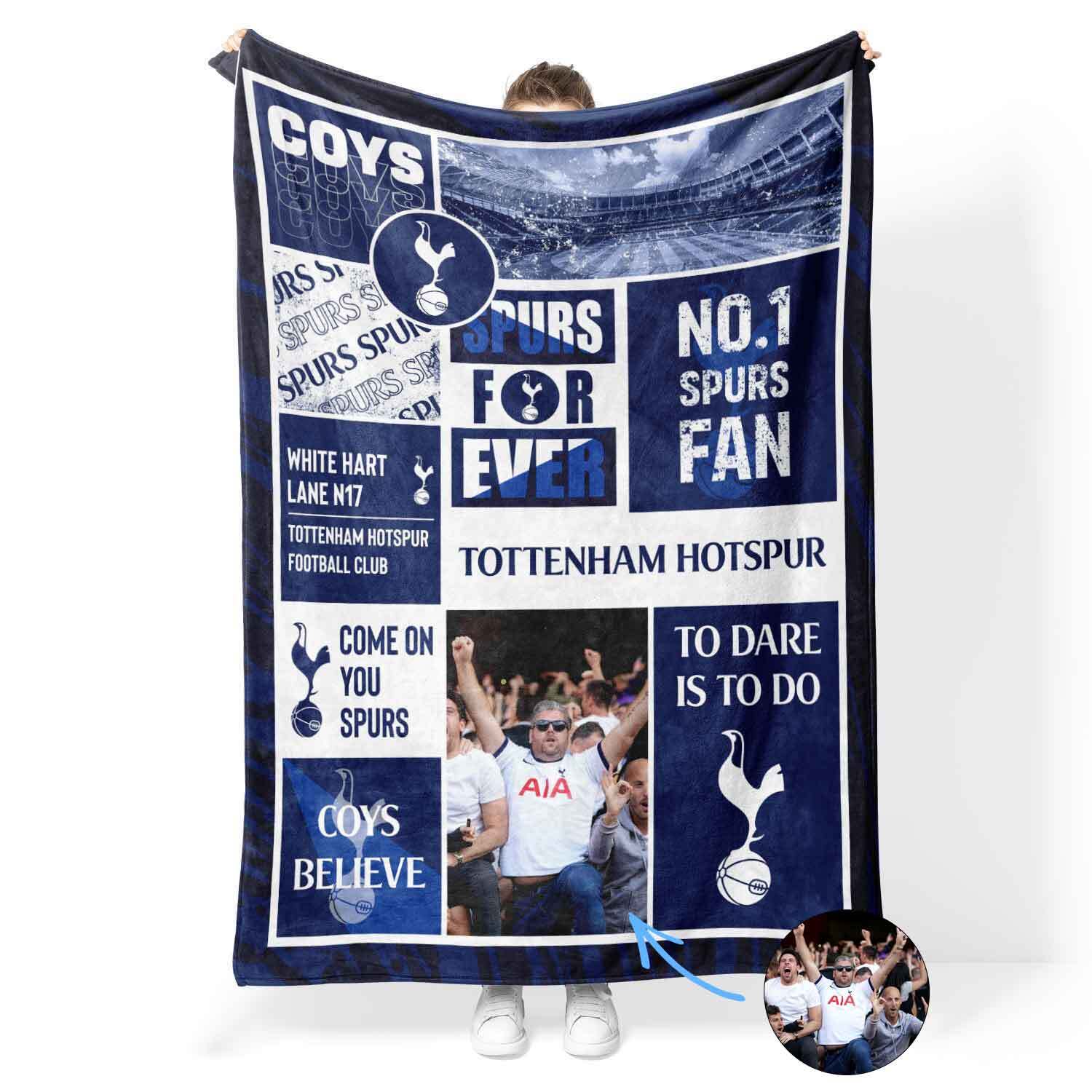 Spurs Photo Blanket