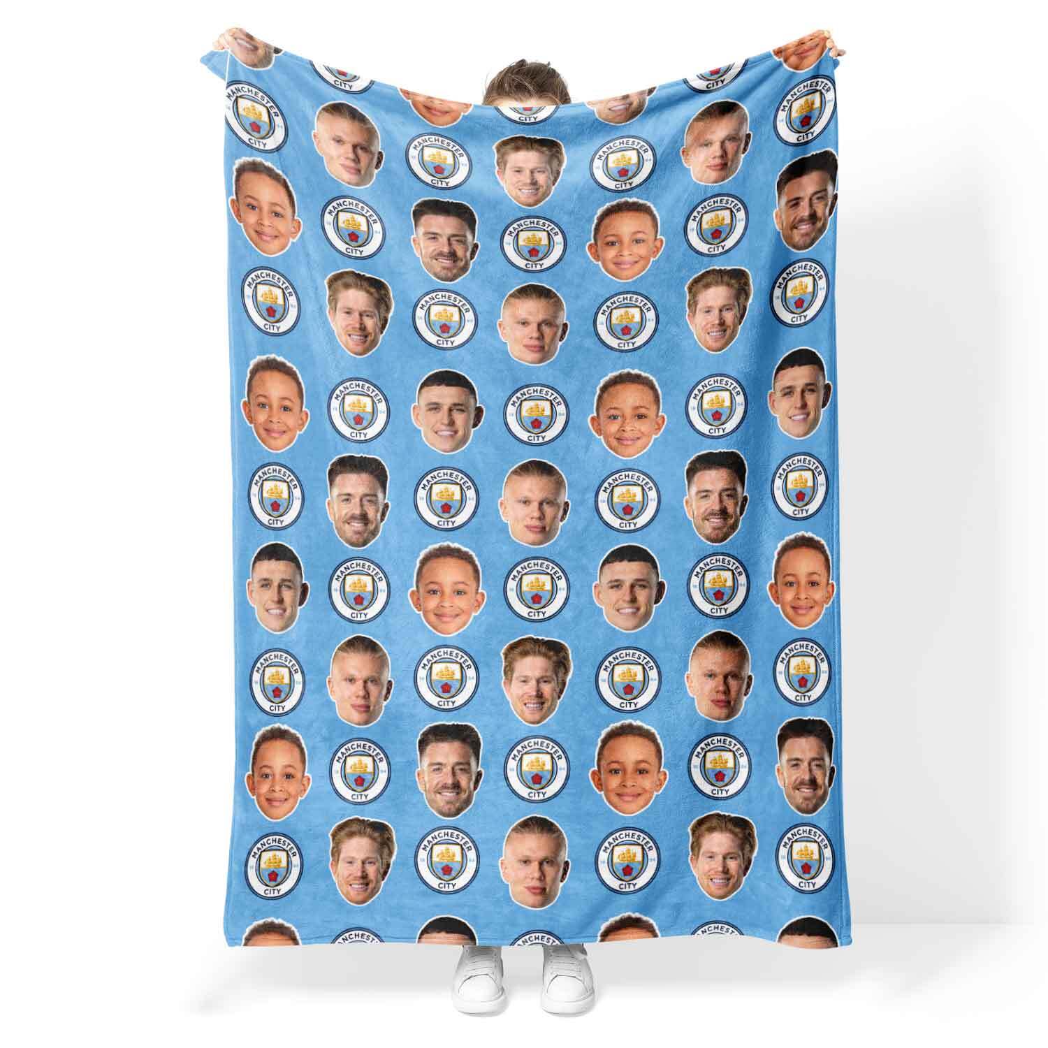 Man City Player Personalised Blanket