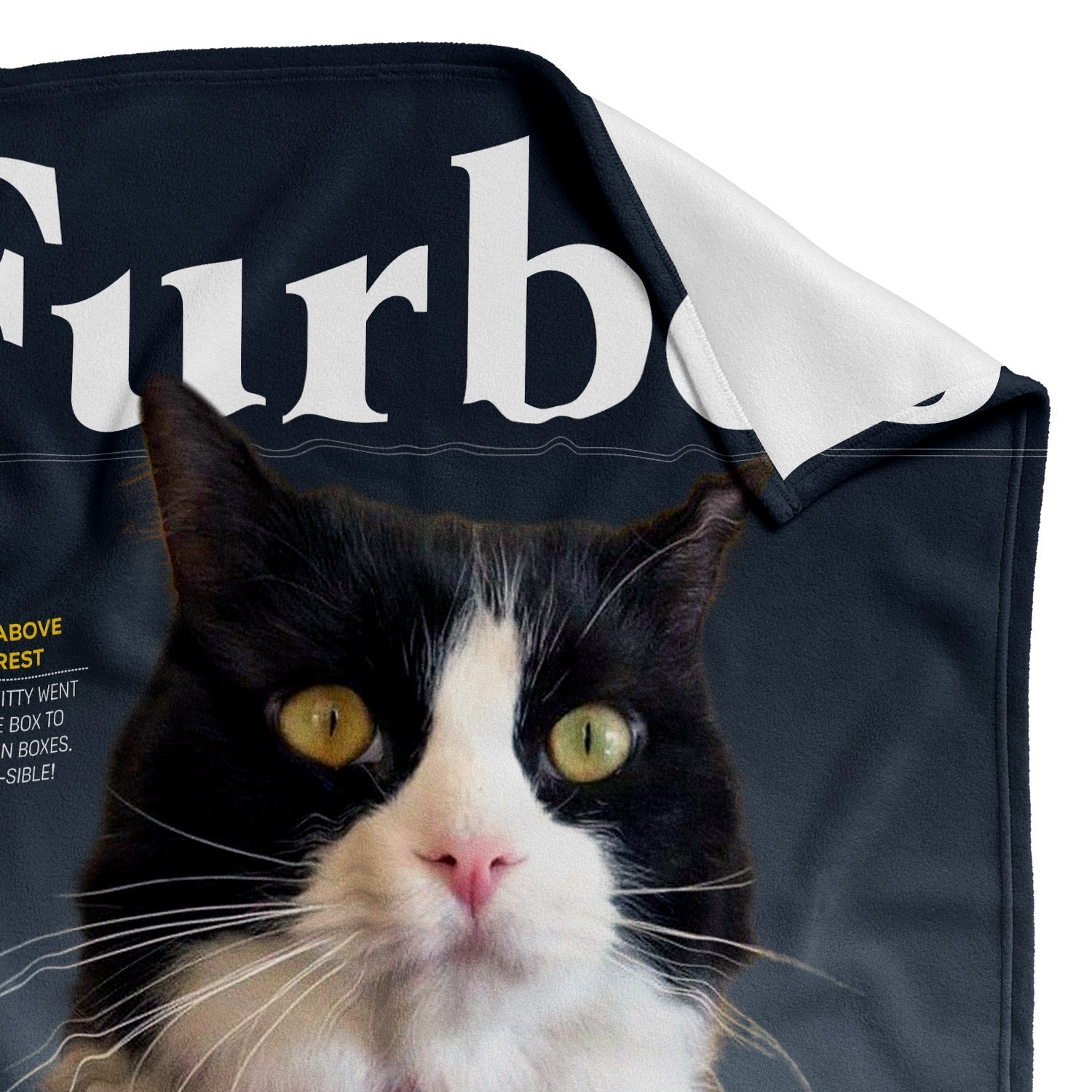 Furbes Magazine Cover Personalised Cat Blanket