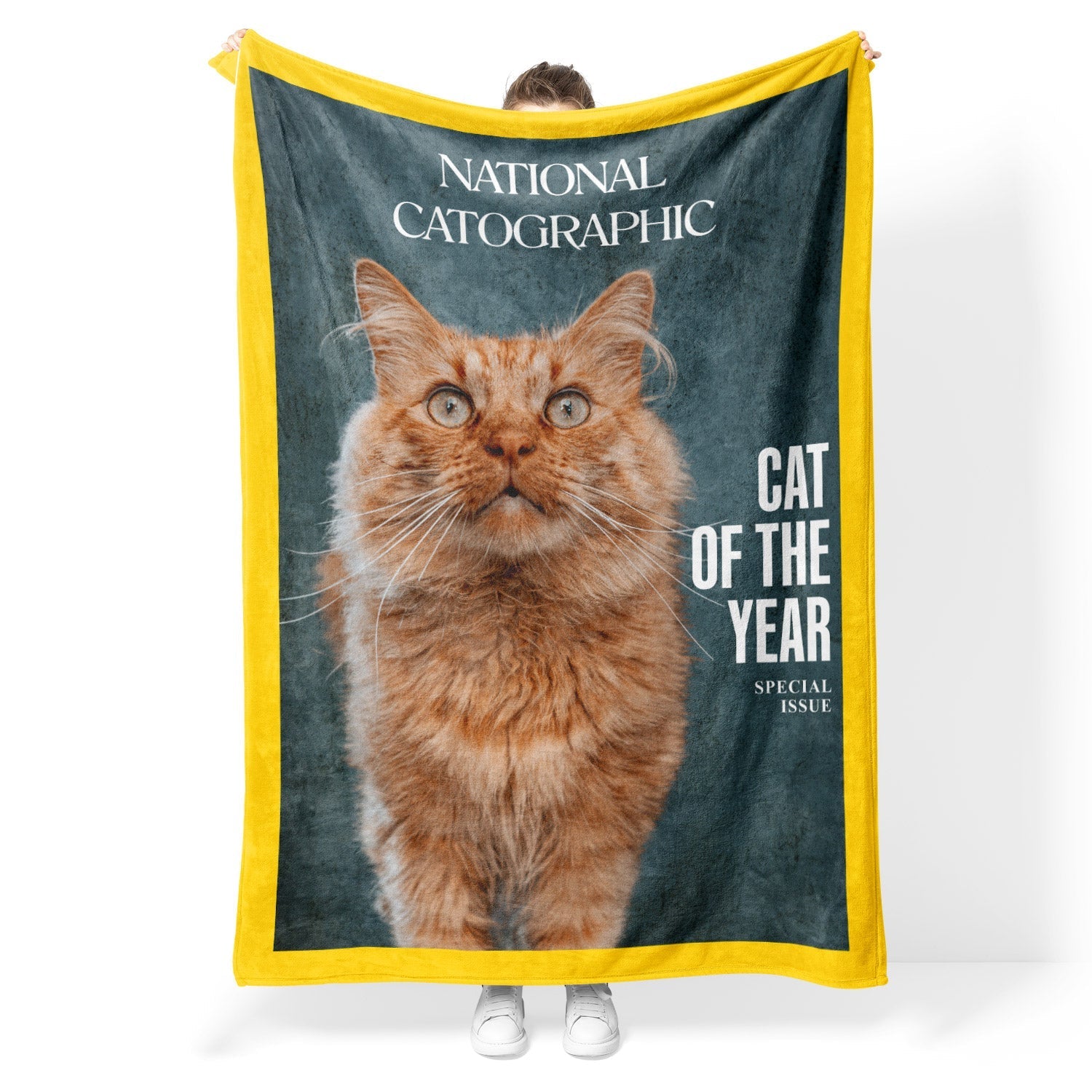 National Catographic Magazine Cover Personalised Cat Blanket