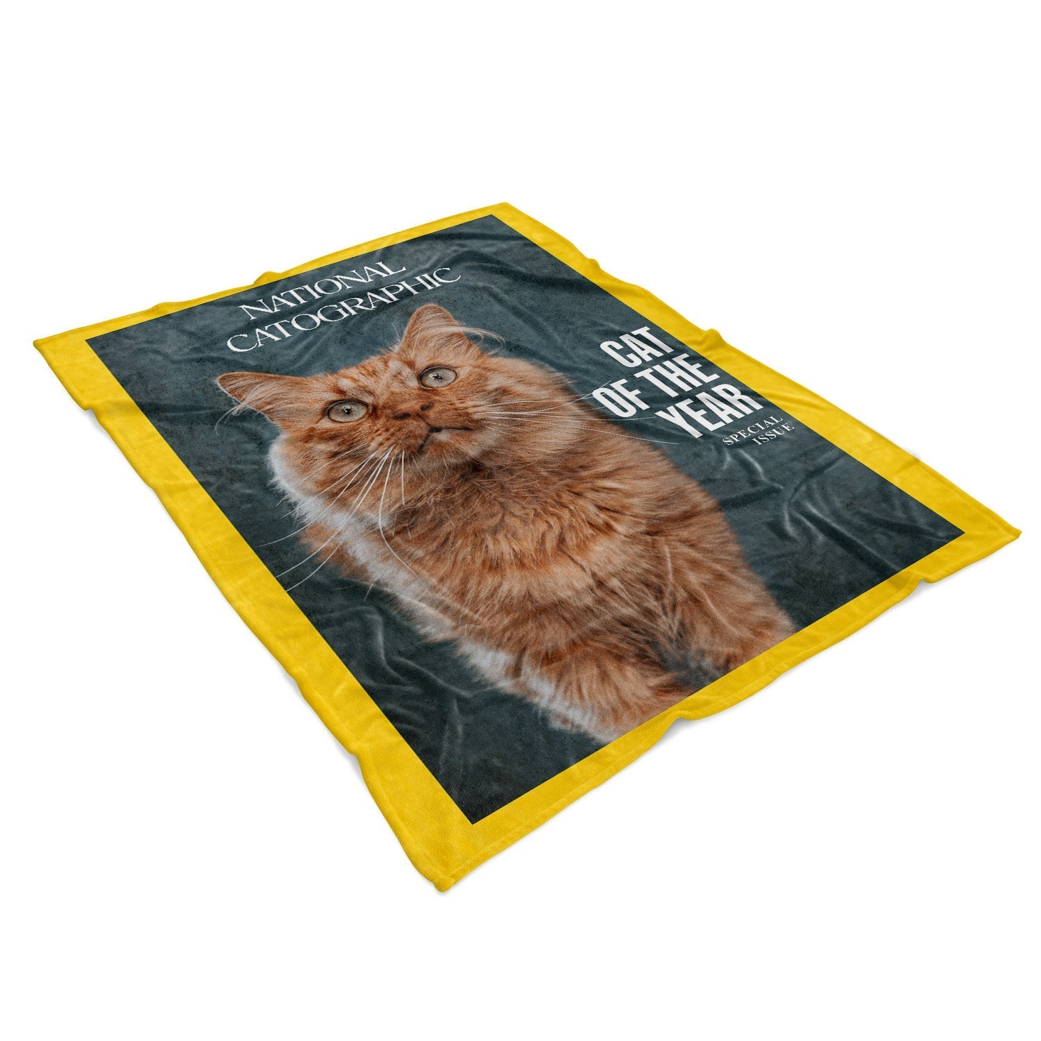 National Catographic Magazine Cover Personalised Cat Blanket