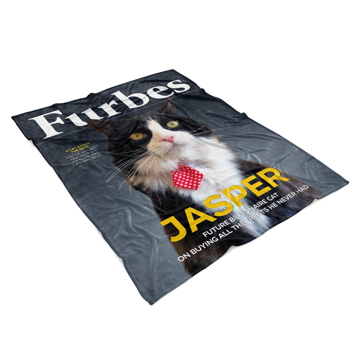 Furbes Magazine Cover Personalised Cat Blanket