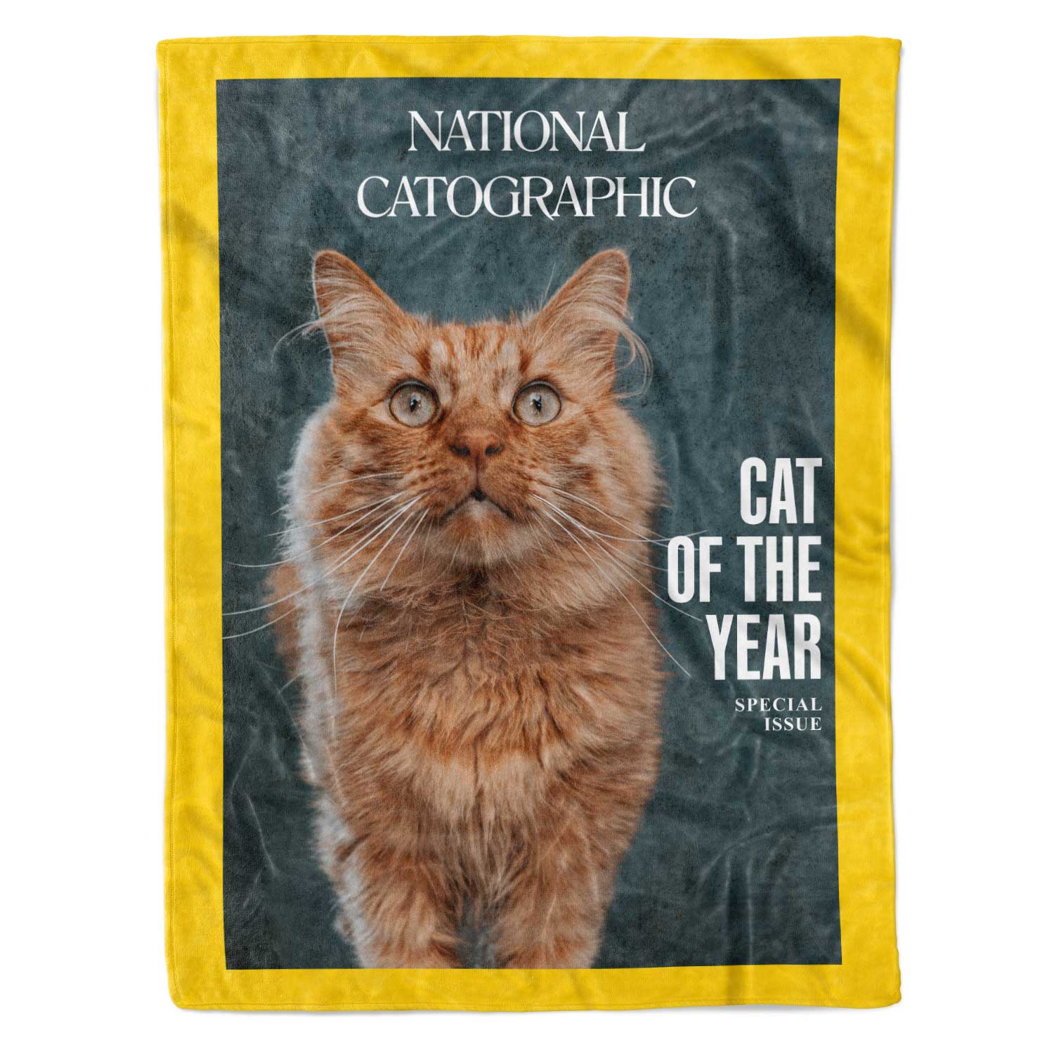 National Catographic Magazine Cover Personalised Cat Blanket