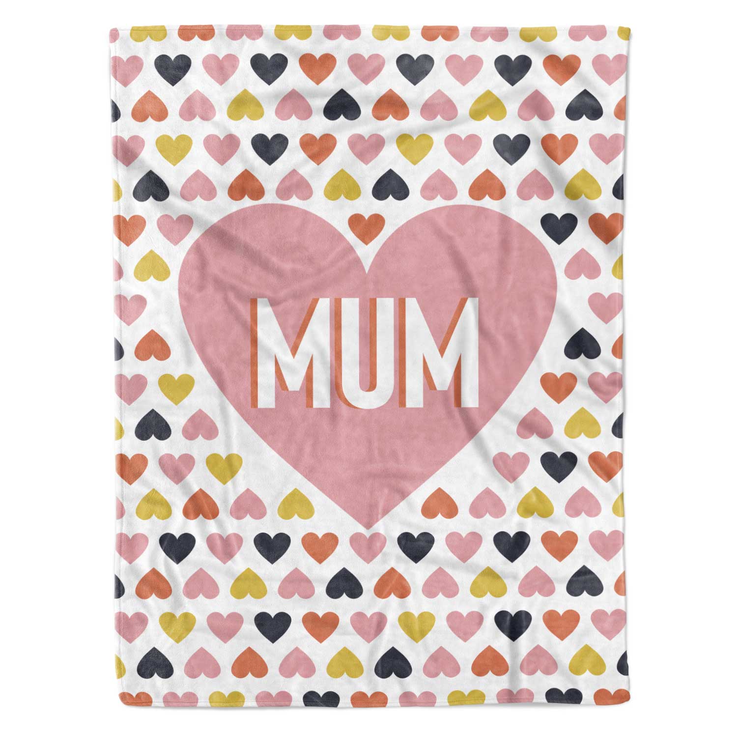 Mum Heart Fleece Blanket