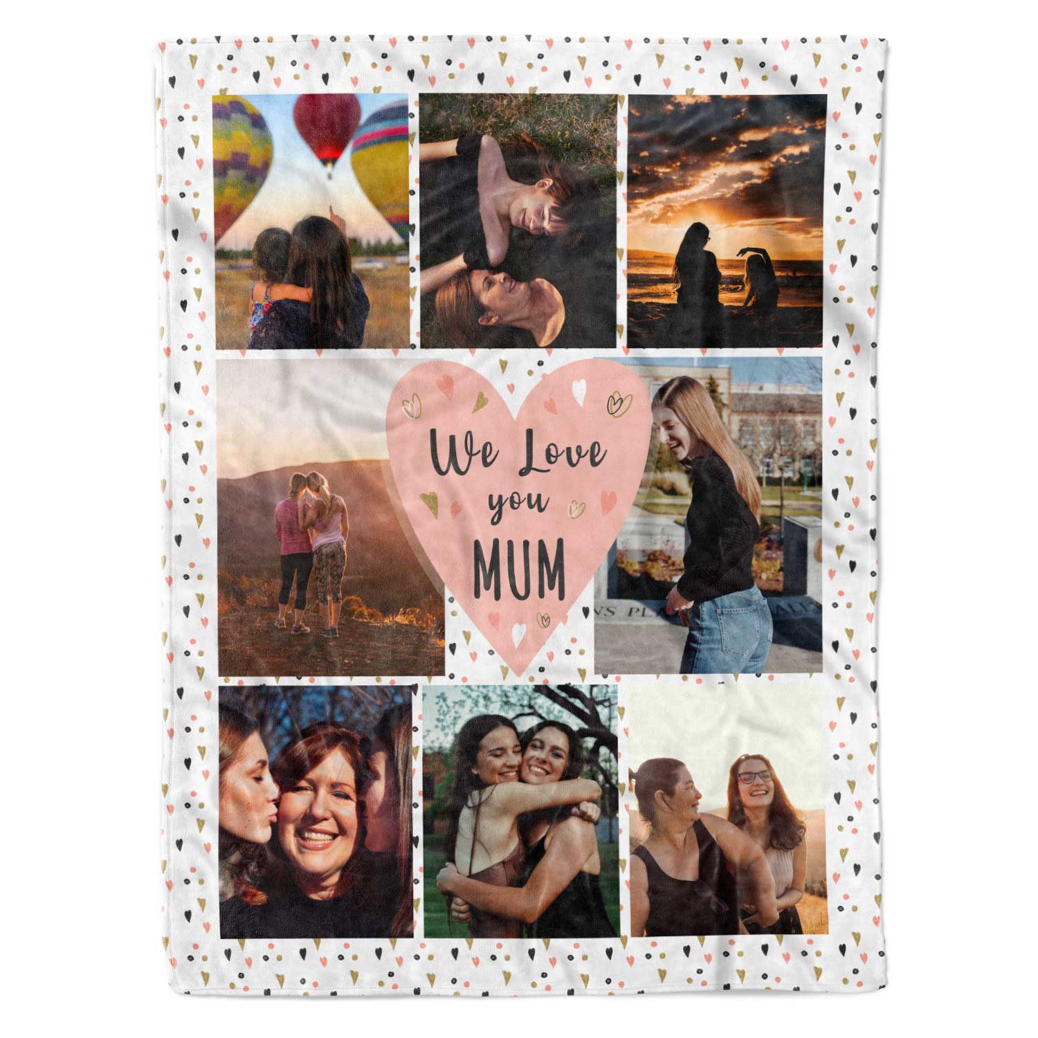 We Love You Mum Personalised Blanket