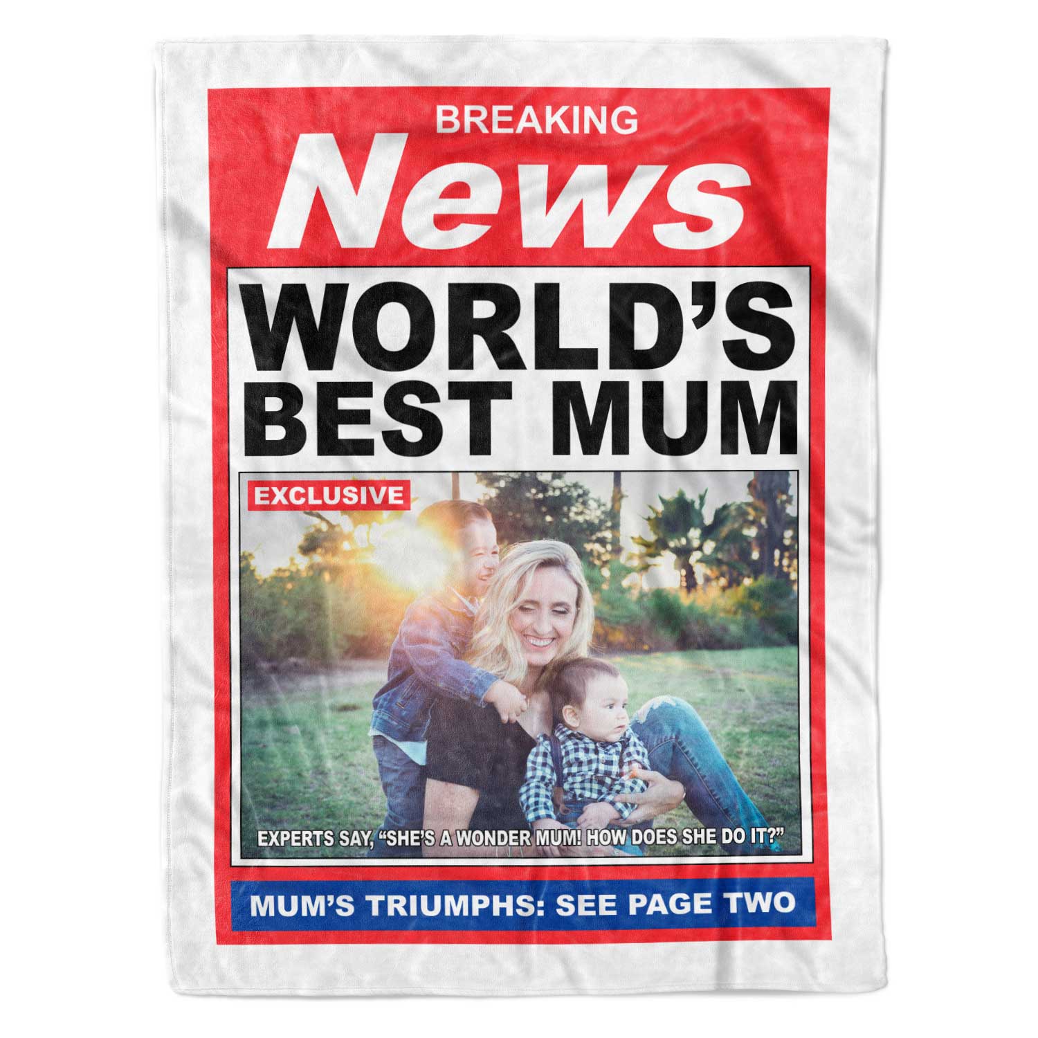 News! World's Best Mum Personalised Blanket