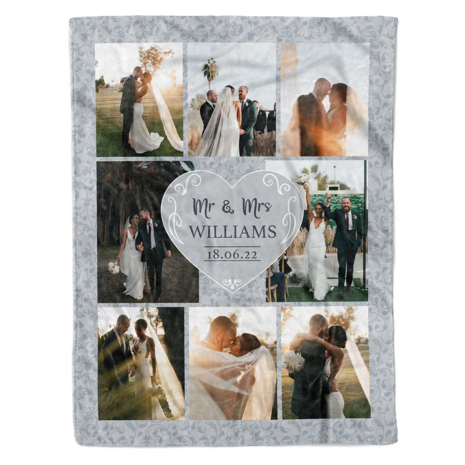 Mr & Mrs *Surname* & *Date* Personalised Blanket