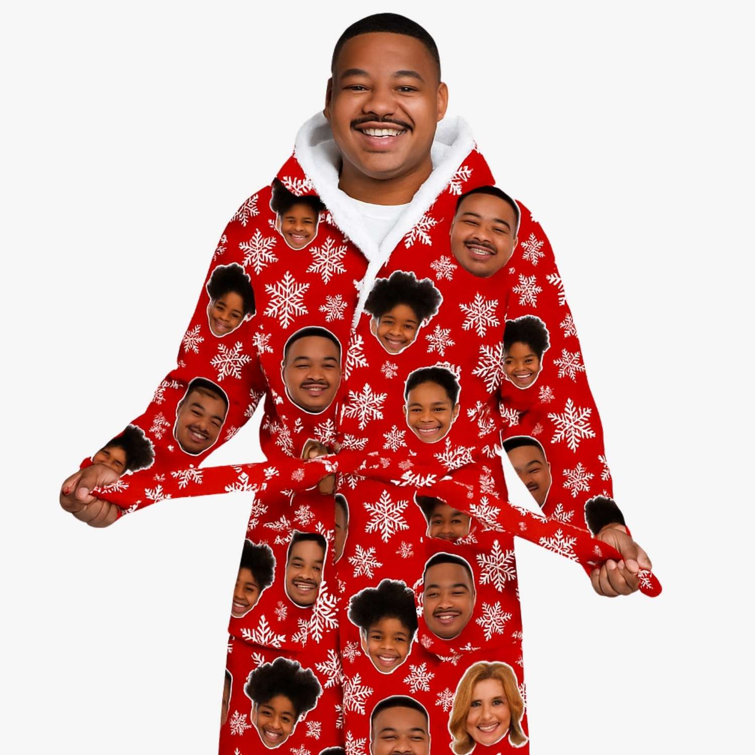 Christmas Snowflakes Personalised Dressing Gown