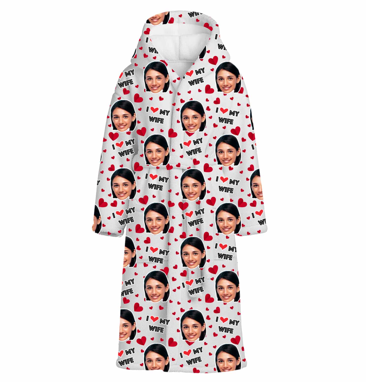 I Love My Wife Personalised Dressing Gown