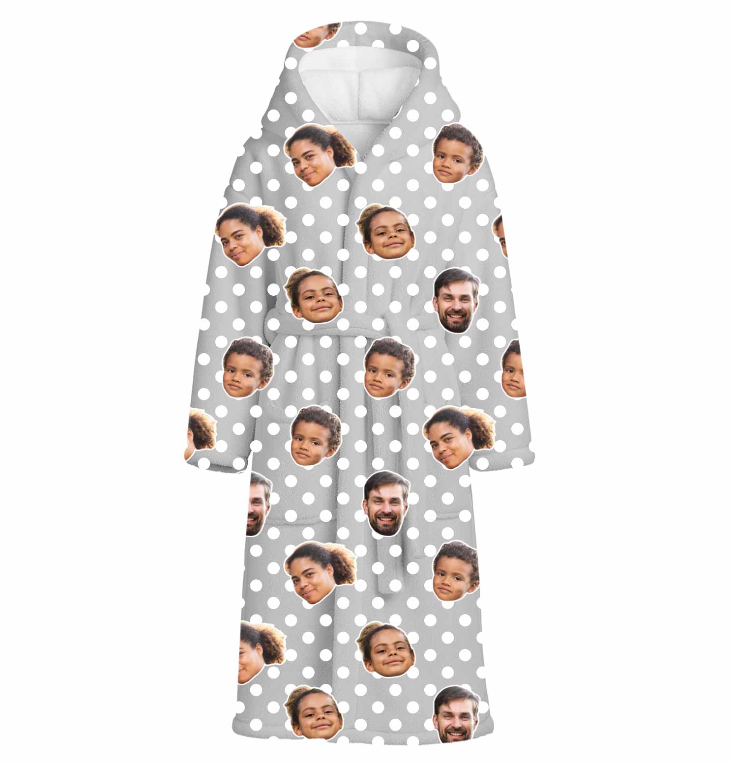 Polka Dot Personalised Dressing Gown