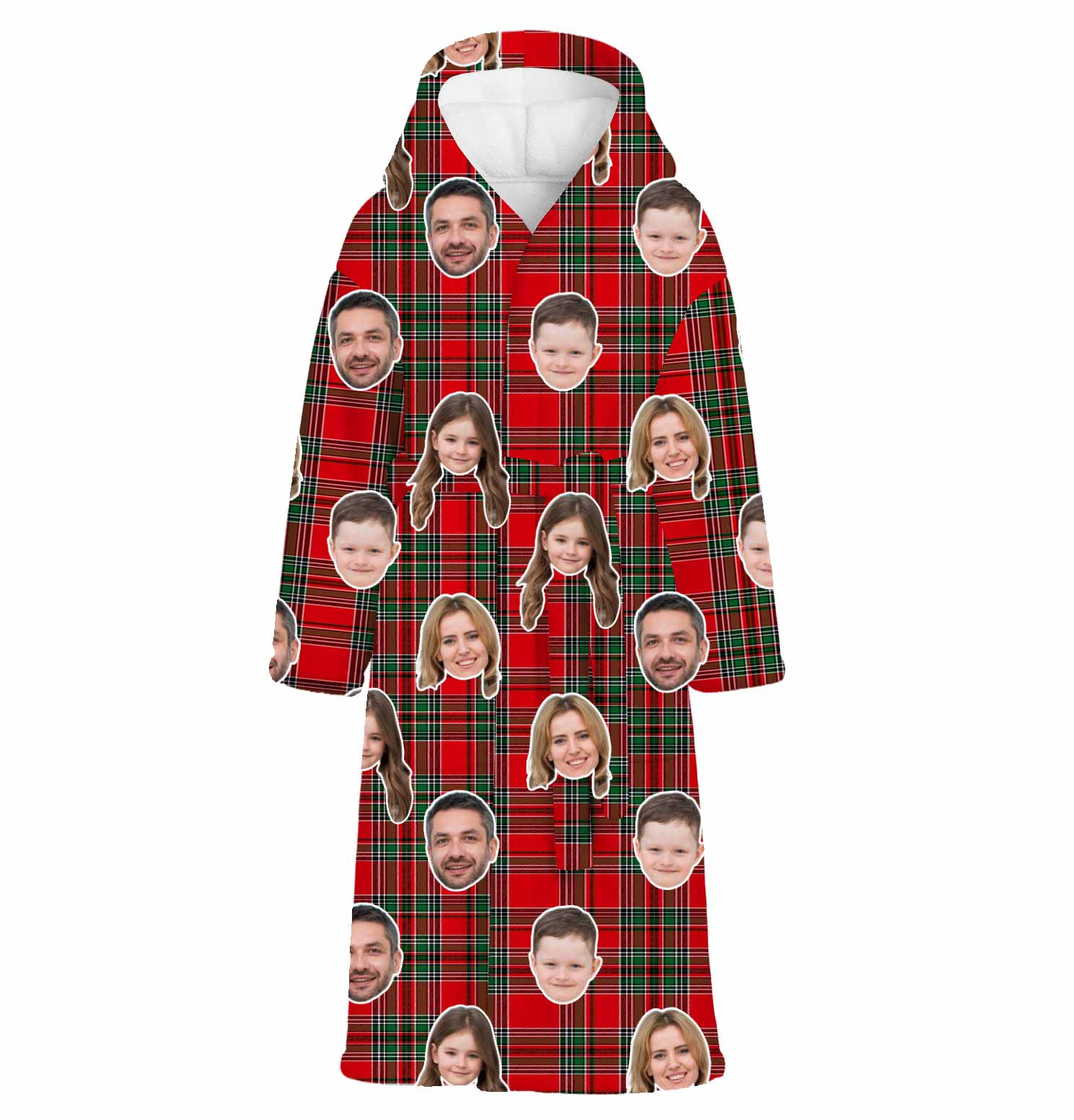 Red Tartan Personalised Dressing Gown