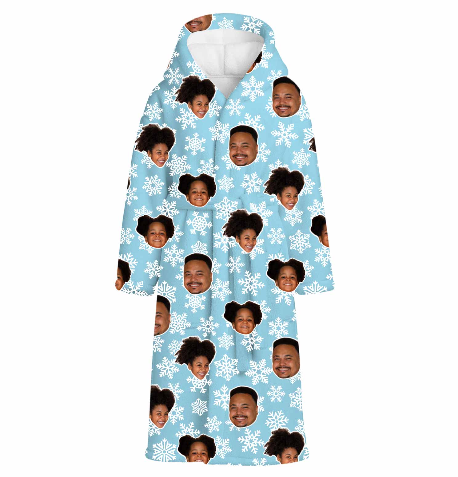 Christmas Snowflakes Personalised Dressing Gown