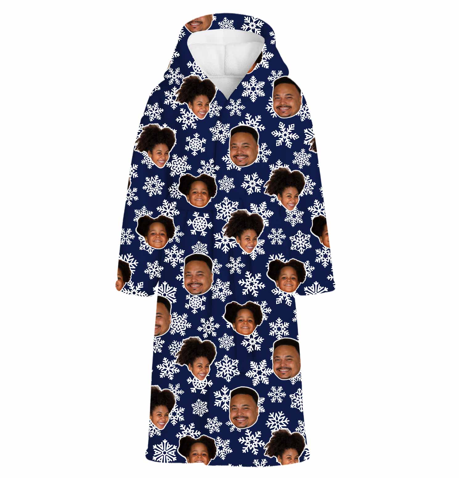 Christmas Snowflakes Personalised Dressing Gown