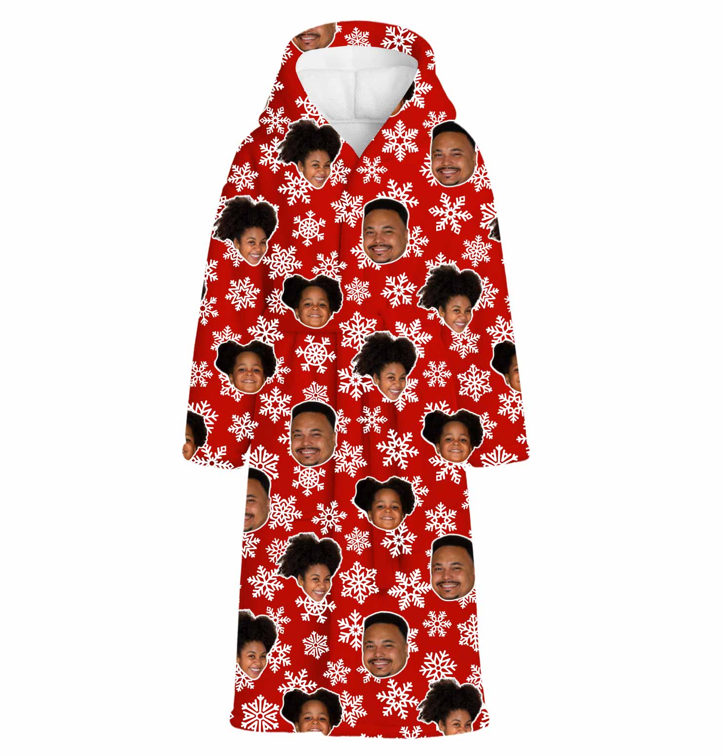 Christmas Snowflakes Personalised Dressing Gown
