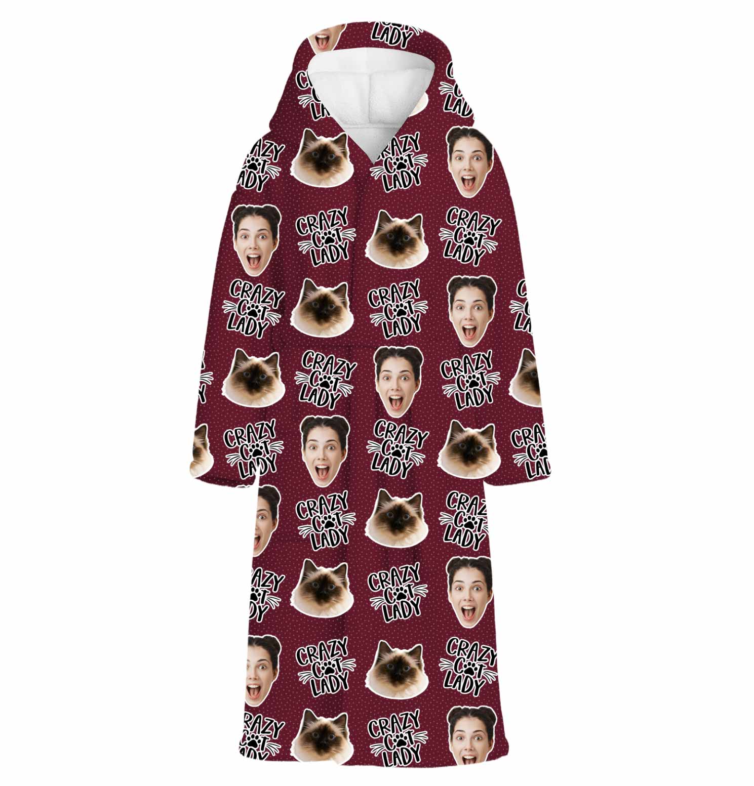Crazy Cat Lady Personalised Dressing Gown