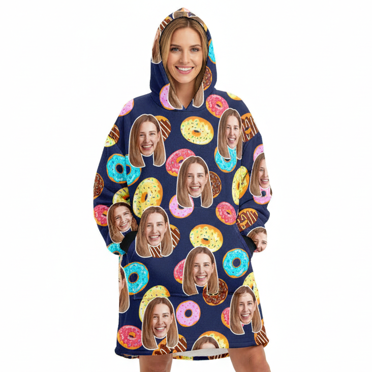 Donuts Chillzy Hoodie Blanket