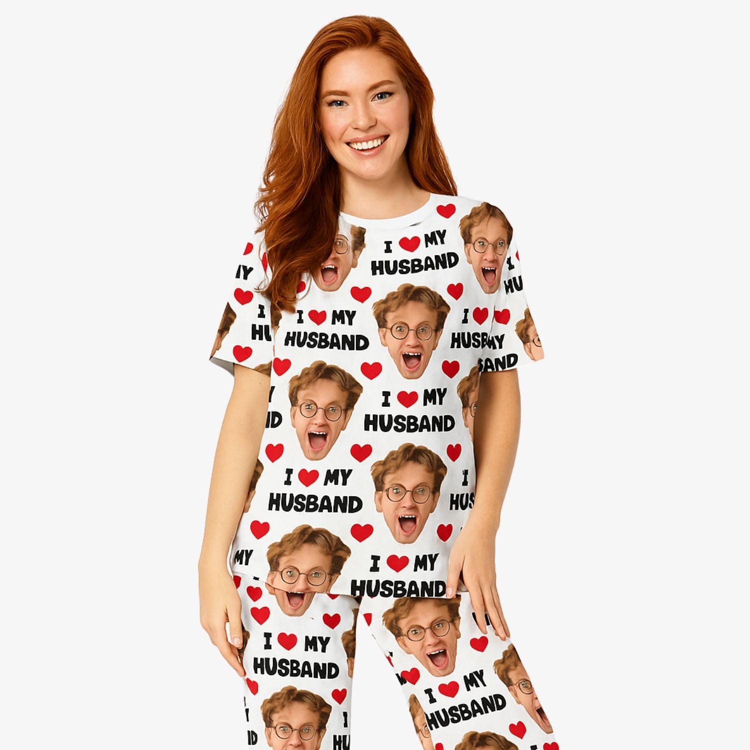 Women's I Love My Husband Pyjamas - Trouser Set