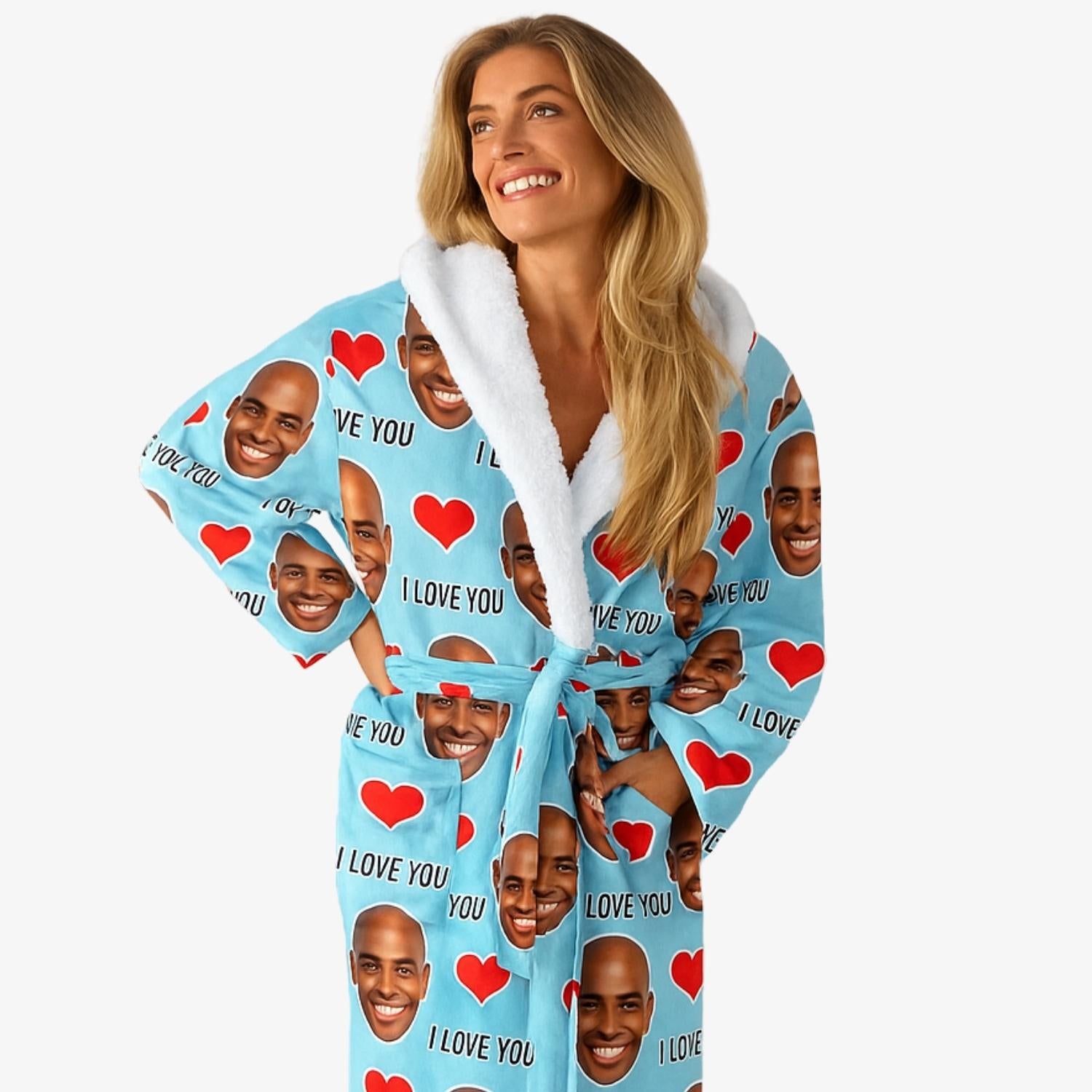 i love you personalised dressing gown
