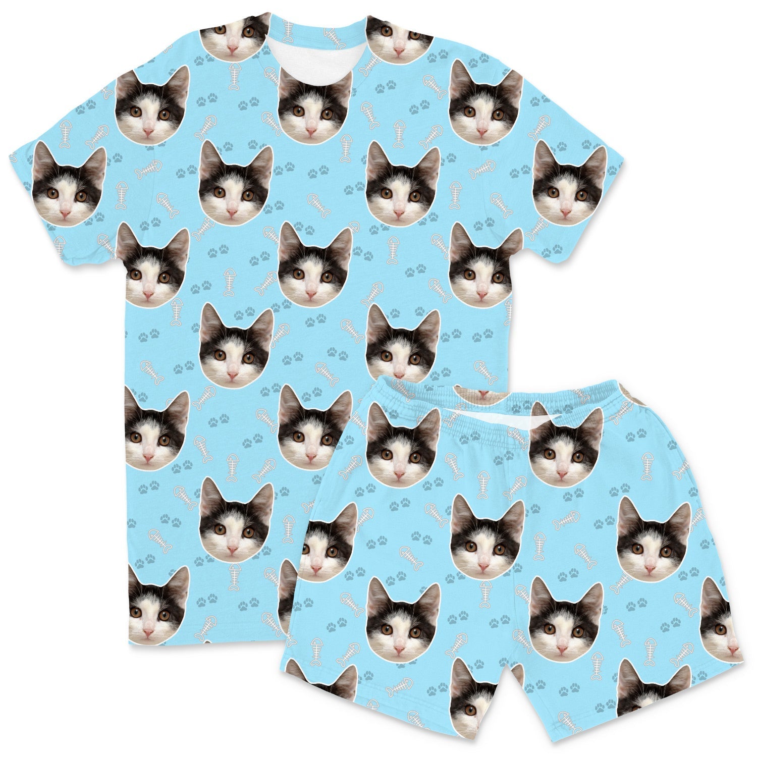 Your Cat Men's Personalised Pyjamas - Shorts Set