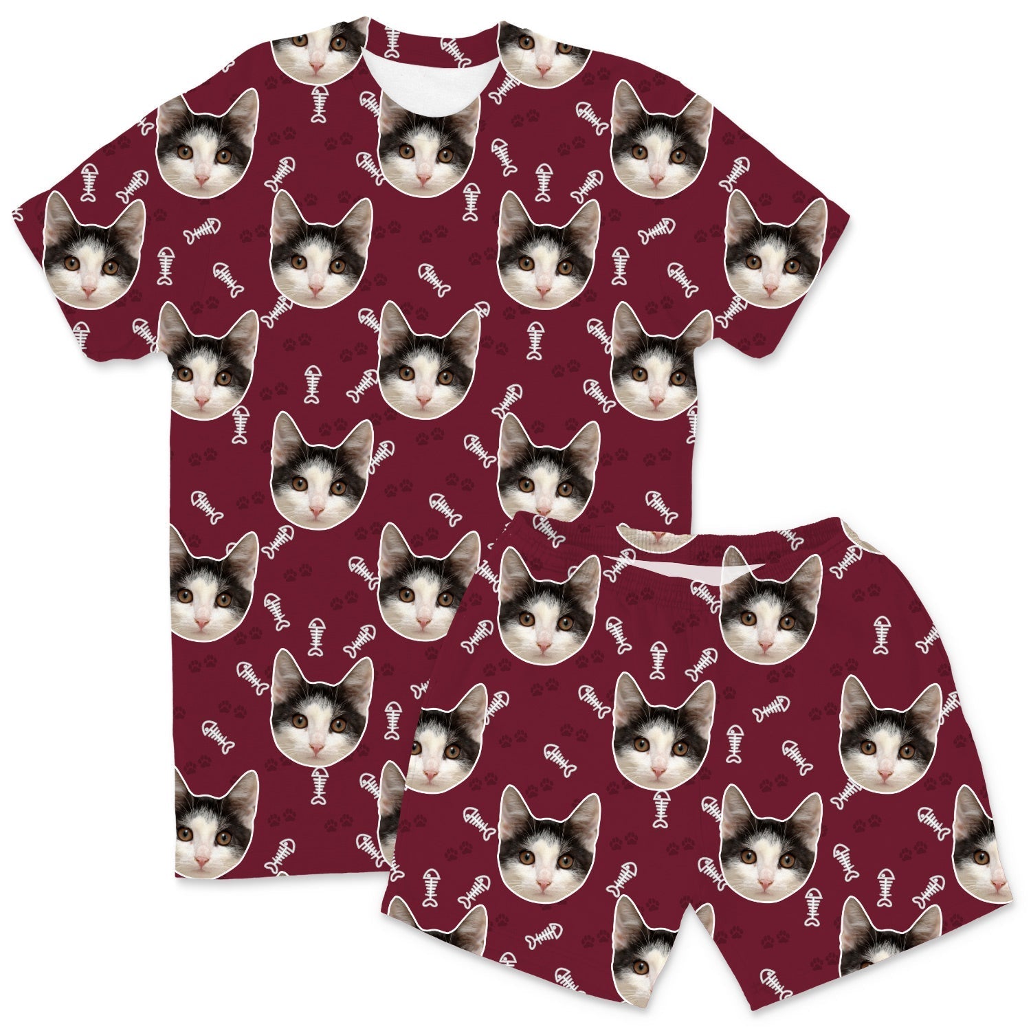 Your Cat Custom Men's PJ Shorts Set