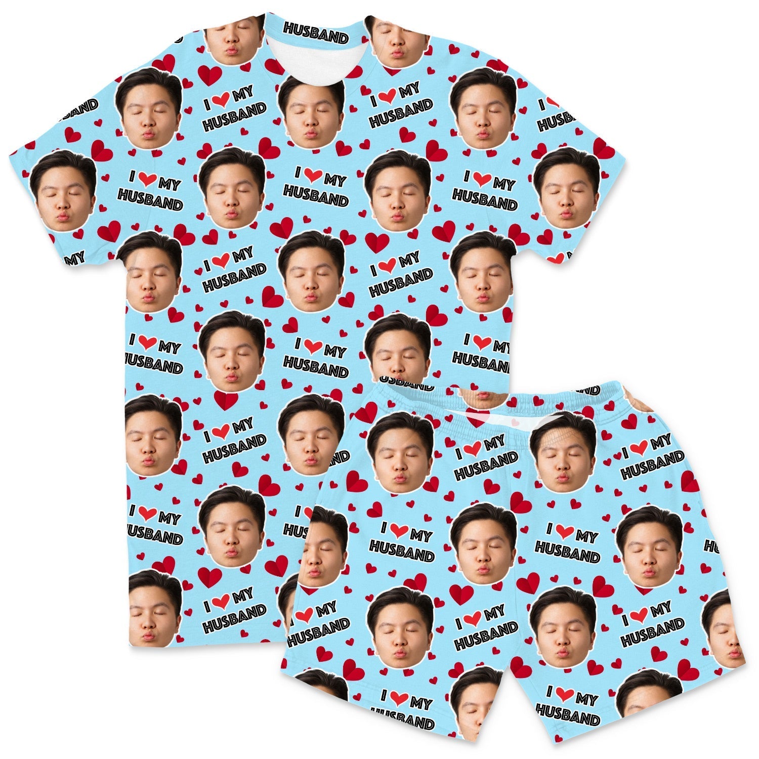 Men's I Love My Husband PJs - Shorts Set