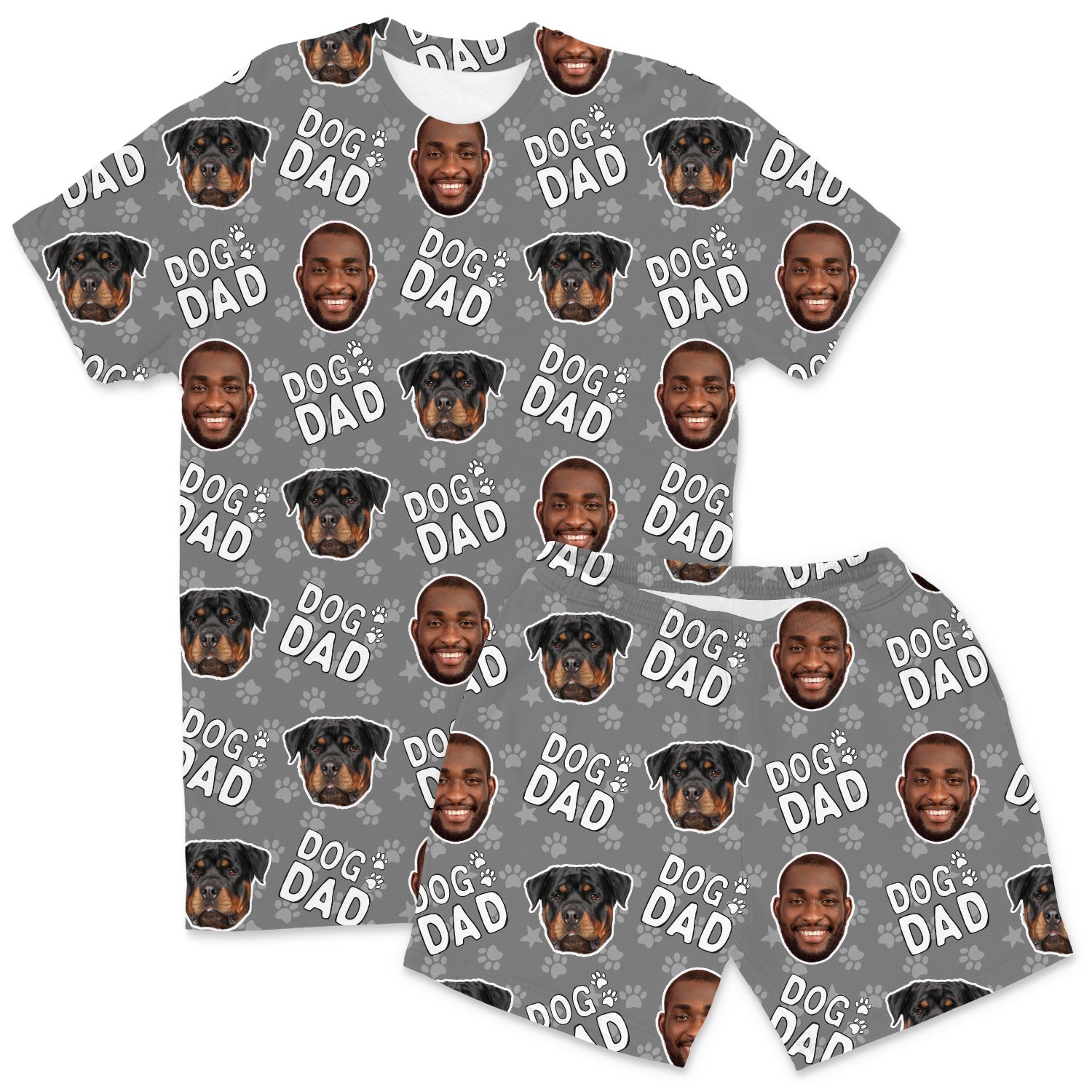 Men's Dog Dad Personalised PJs - Shorts Set