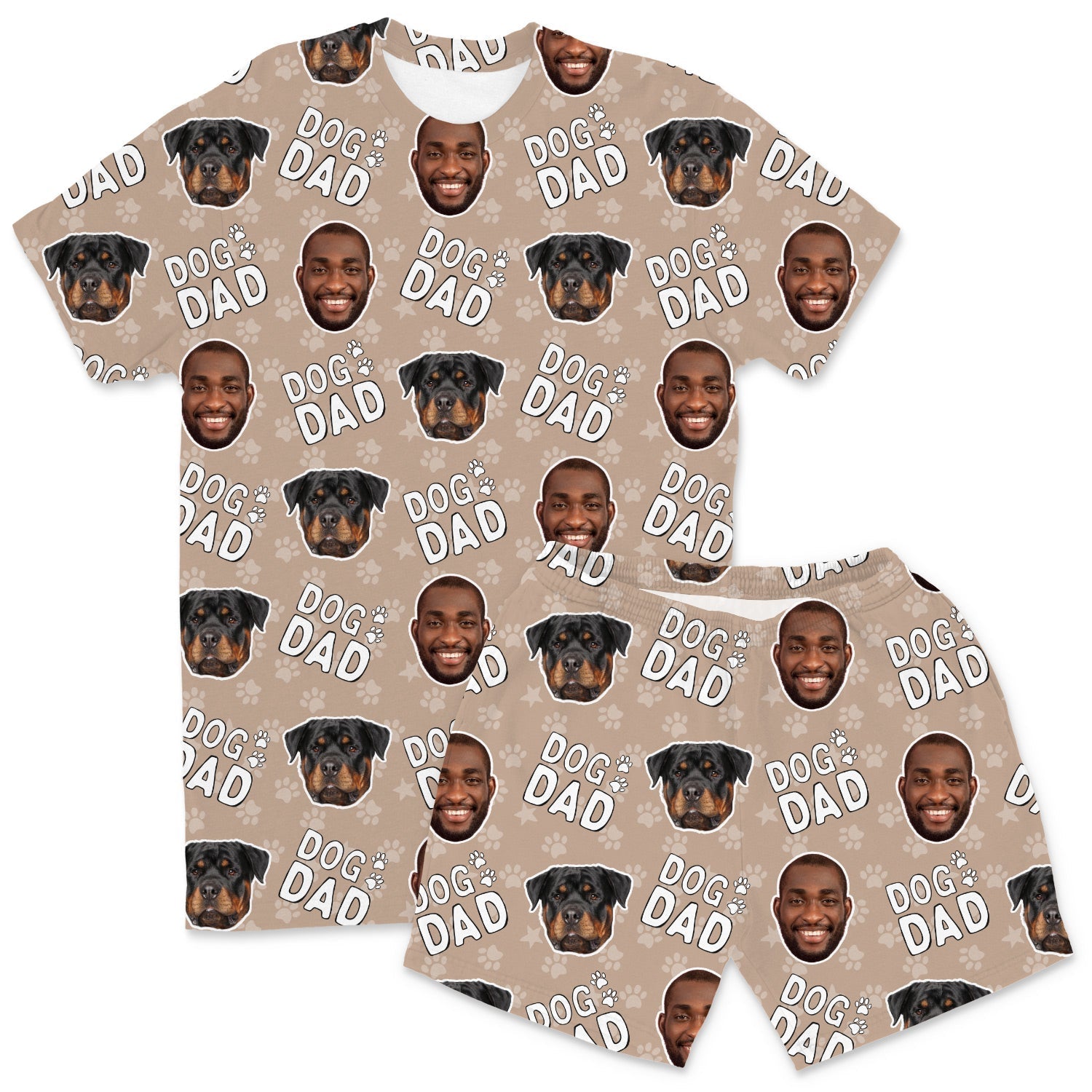 Men's Dog Dad Personalised PJs - Shorts Set