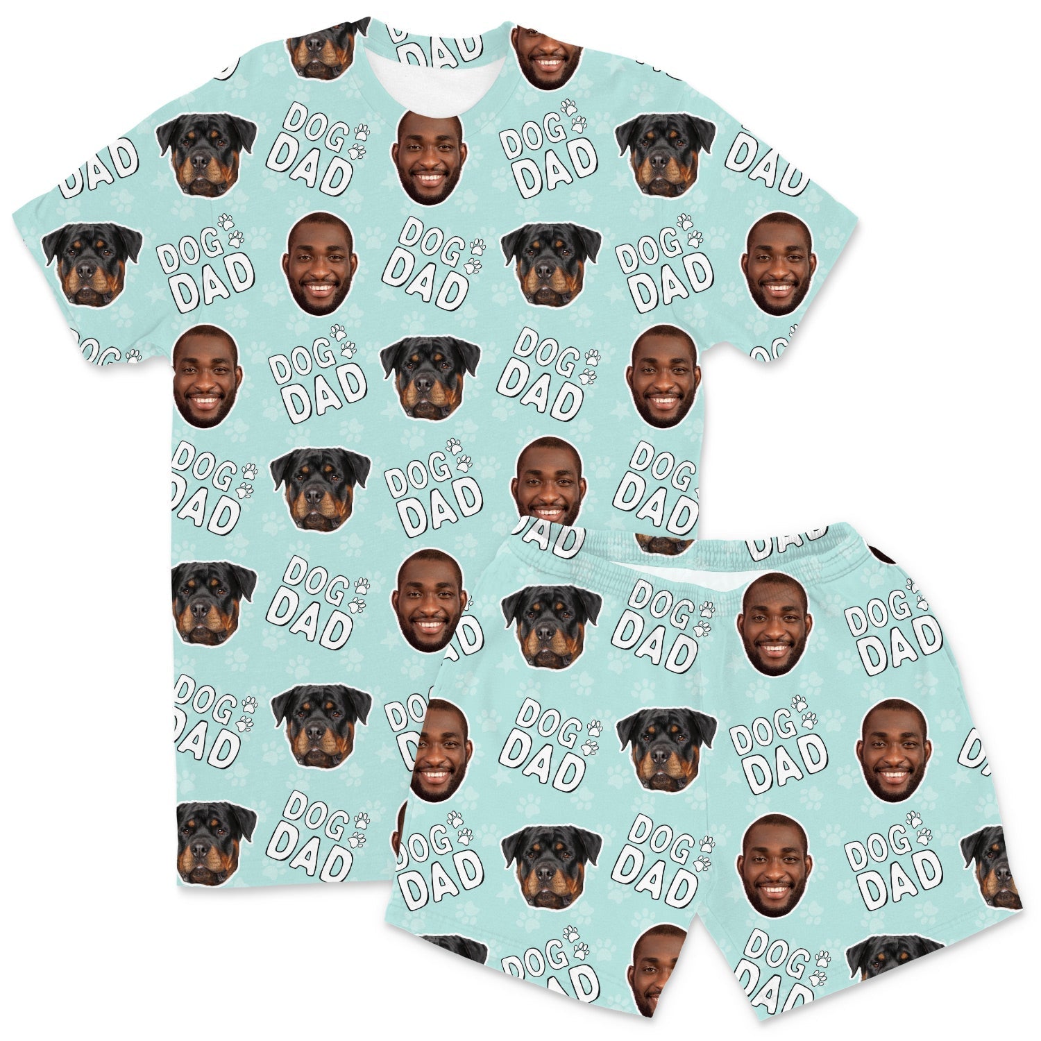 Men's Dog Dad Personalised PJs - Shorts Set