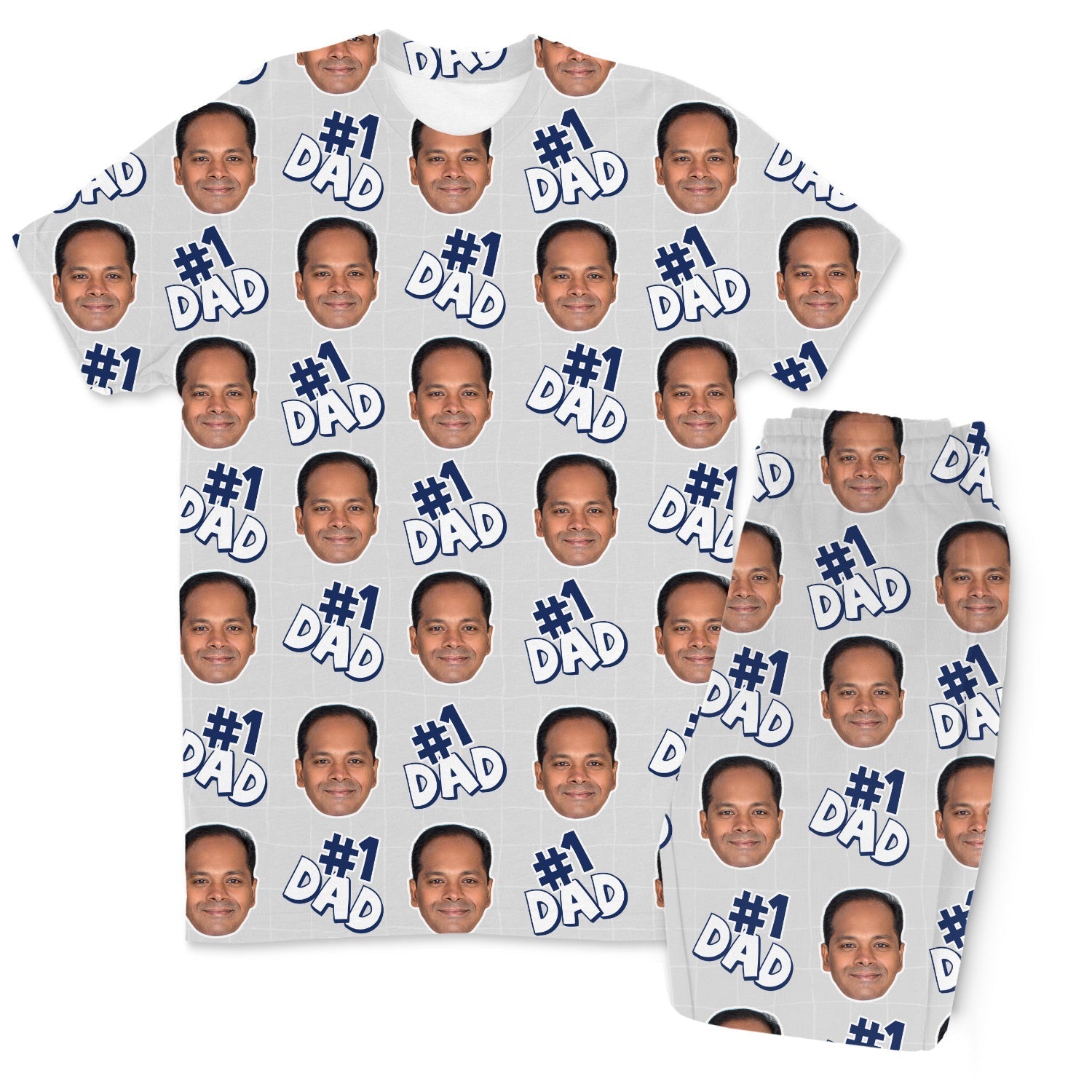 Men's Number 1 Dad Personalised Pyjamas - Trouser Set