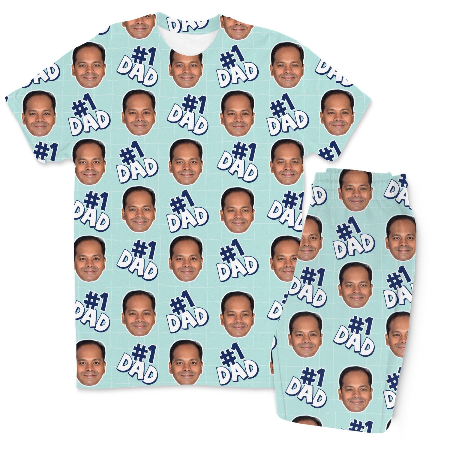 Men's Number 1 Dad Personalised Pyjamas - Trouser Set