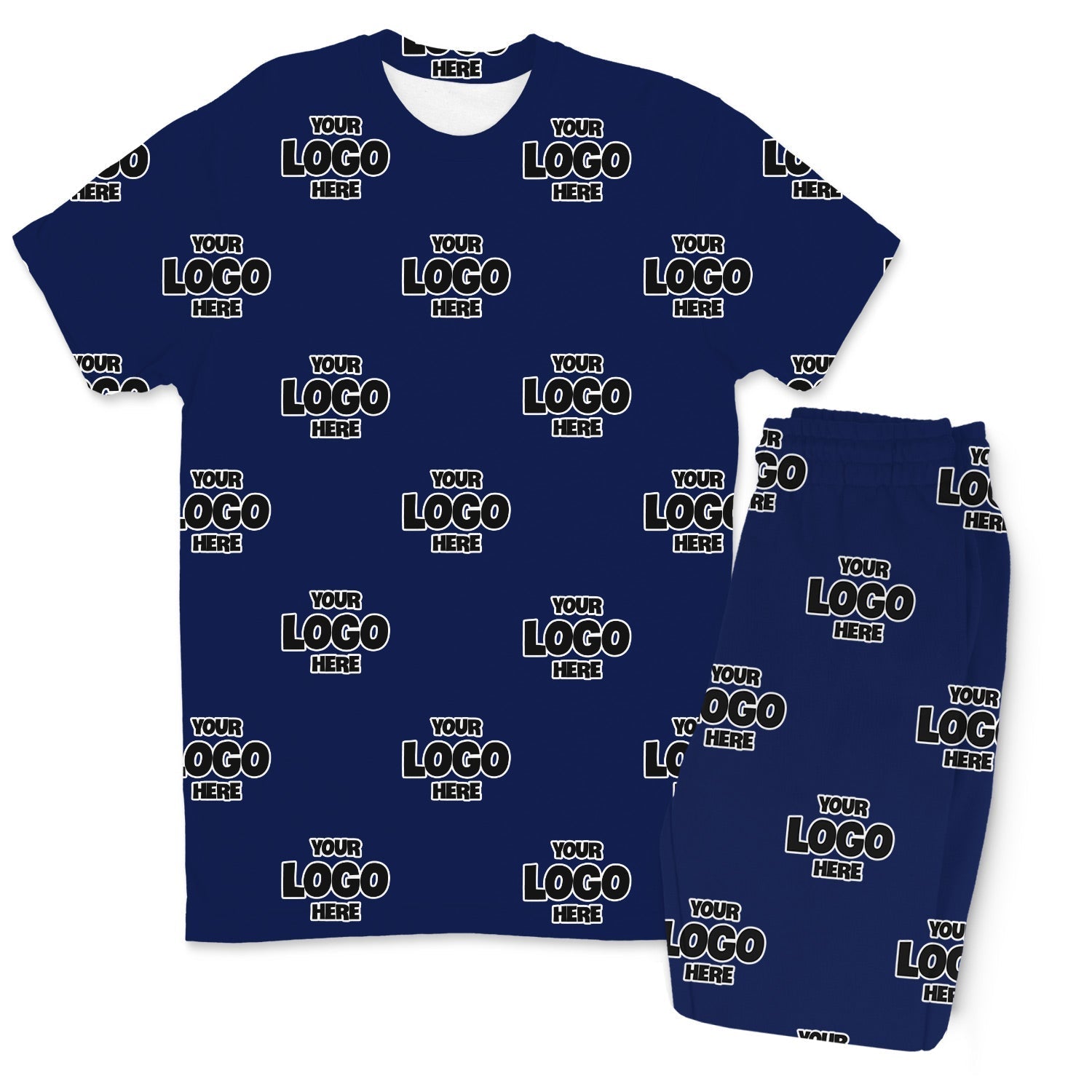 Personalised Logo Pattern Men’s PJ Trousers Set