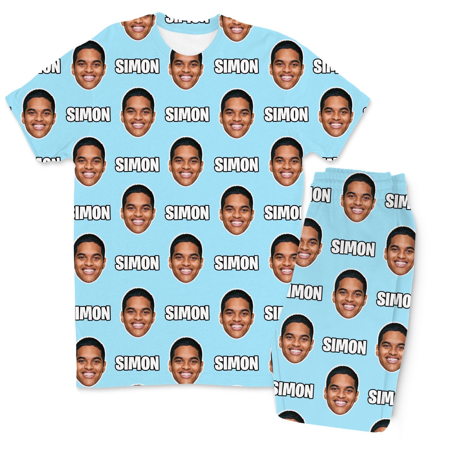 Your Face & Name Men's Personalised PJs - Trousers Set