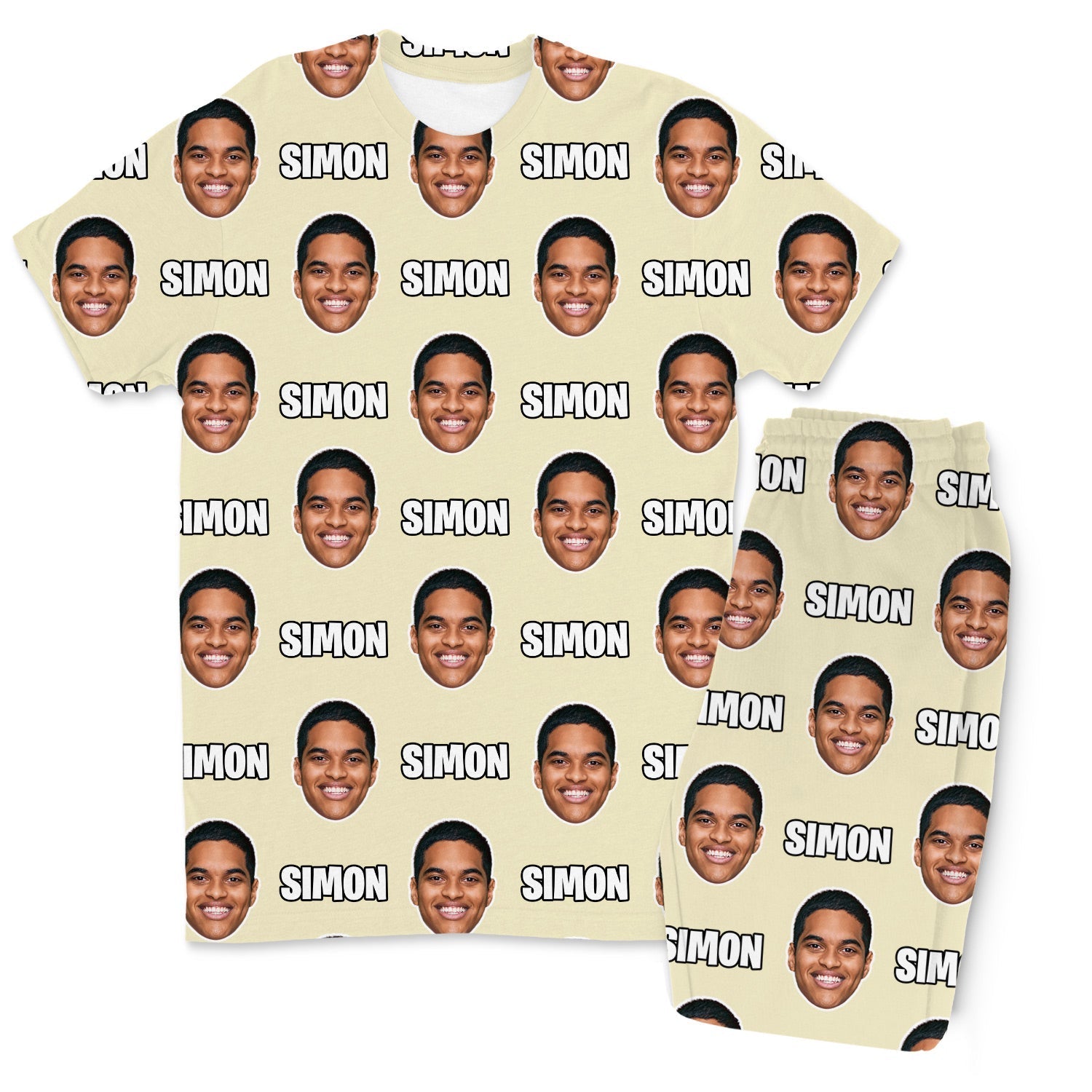 Your Face & Name Men's Personalised PJs - Trousers Set