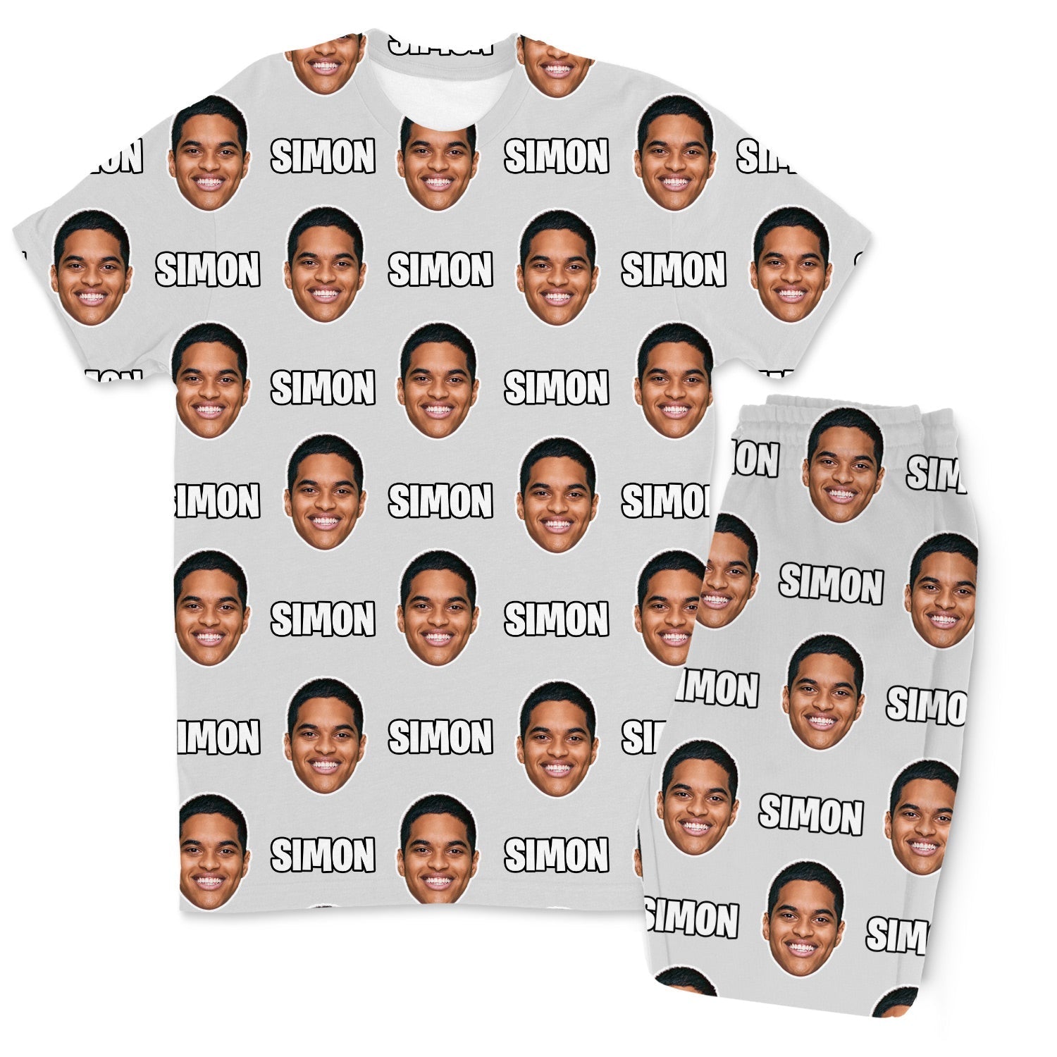 Your Face & Name Men's Personalised PJs - Trousers Set