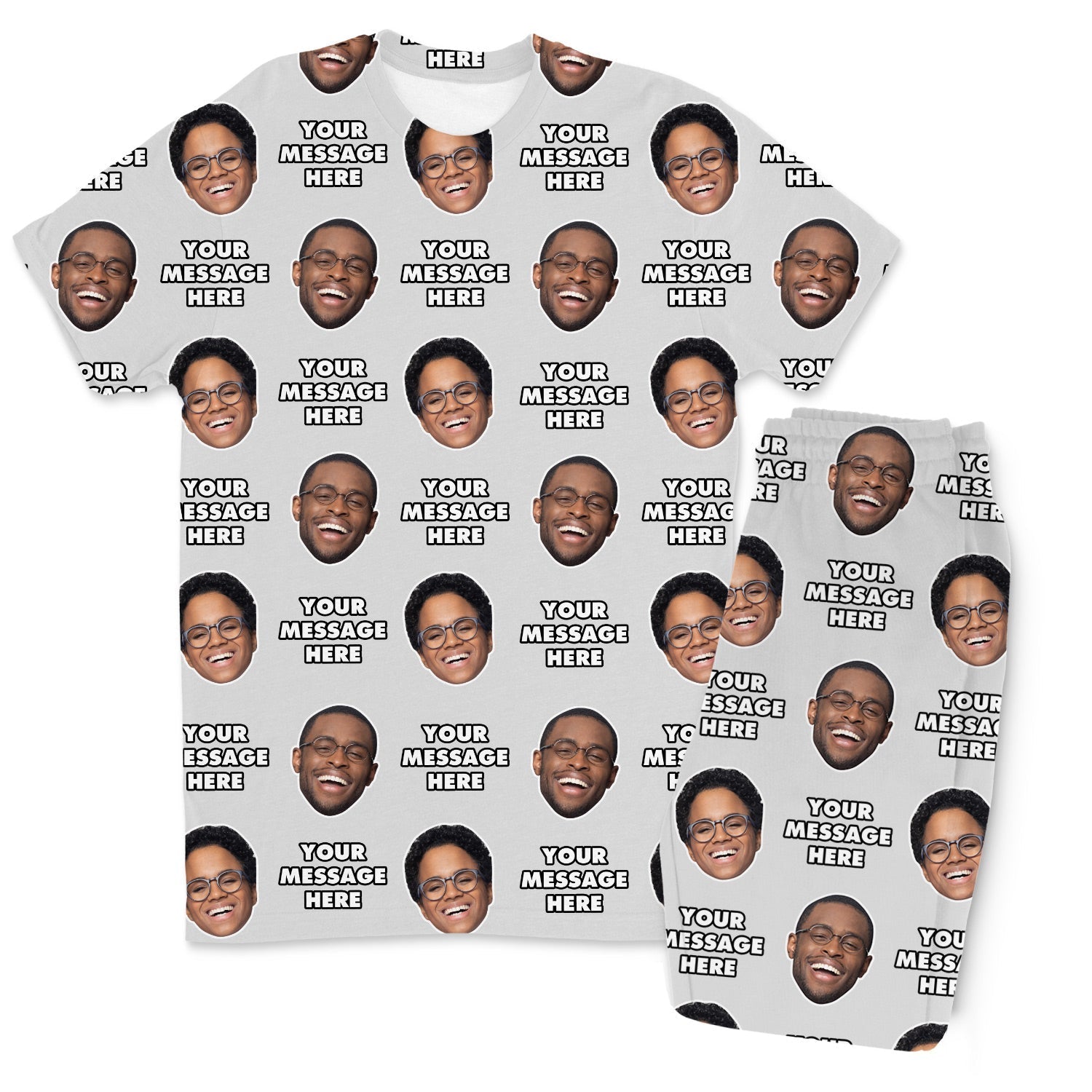 Your Face & Message Men's Personalised PJs - Trousers Set