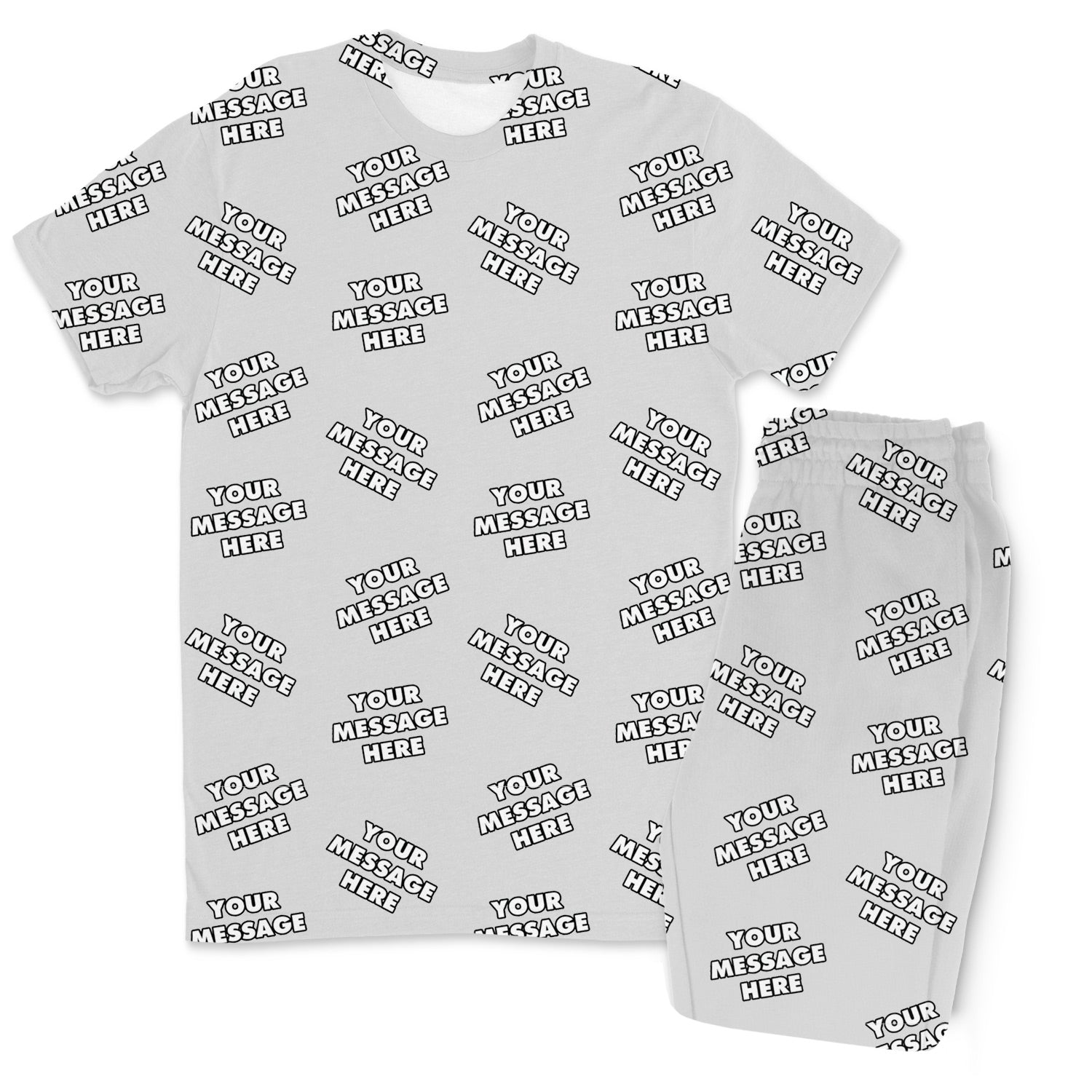 Your Message All Over Men's Personalised PJs - Trousers Set