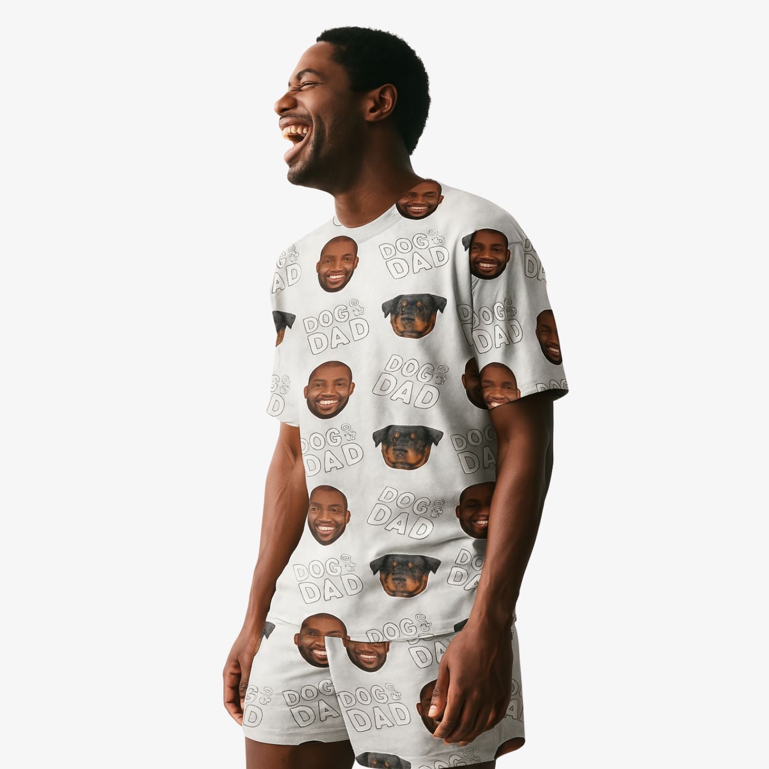 Men's Dog Dad Personalised PJs - Shorts Set