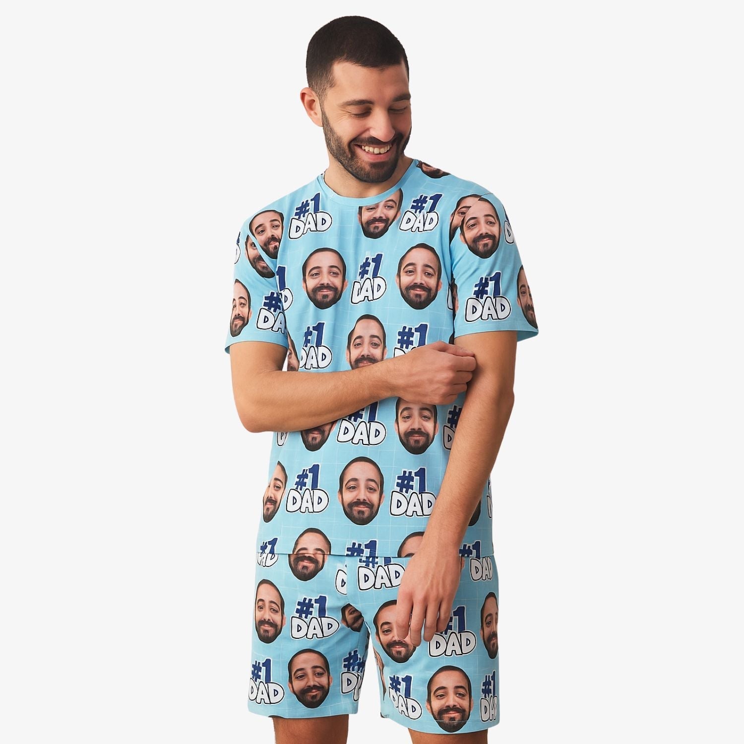 number 1 dad personalised pyjamas