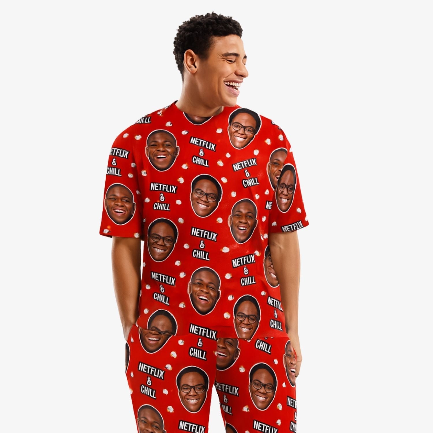 Men's Netflix & Chill Personalised Pyjamas